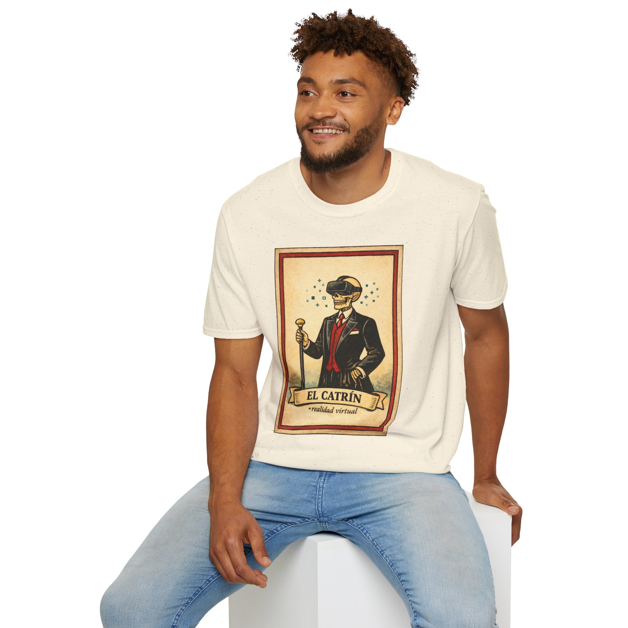 El Catrín Vintage Graphic T-Shirt — Día de los Muertos Gentleman Design