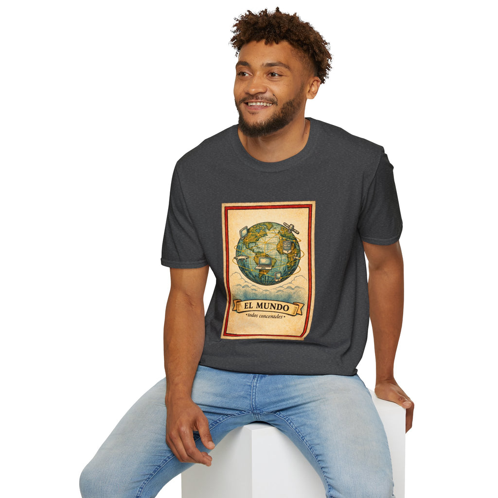 El Mundo Vintage Globe T-Shirt — Retro Travel Map Tee