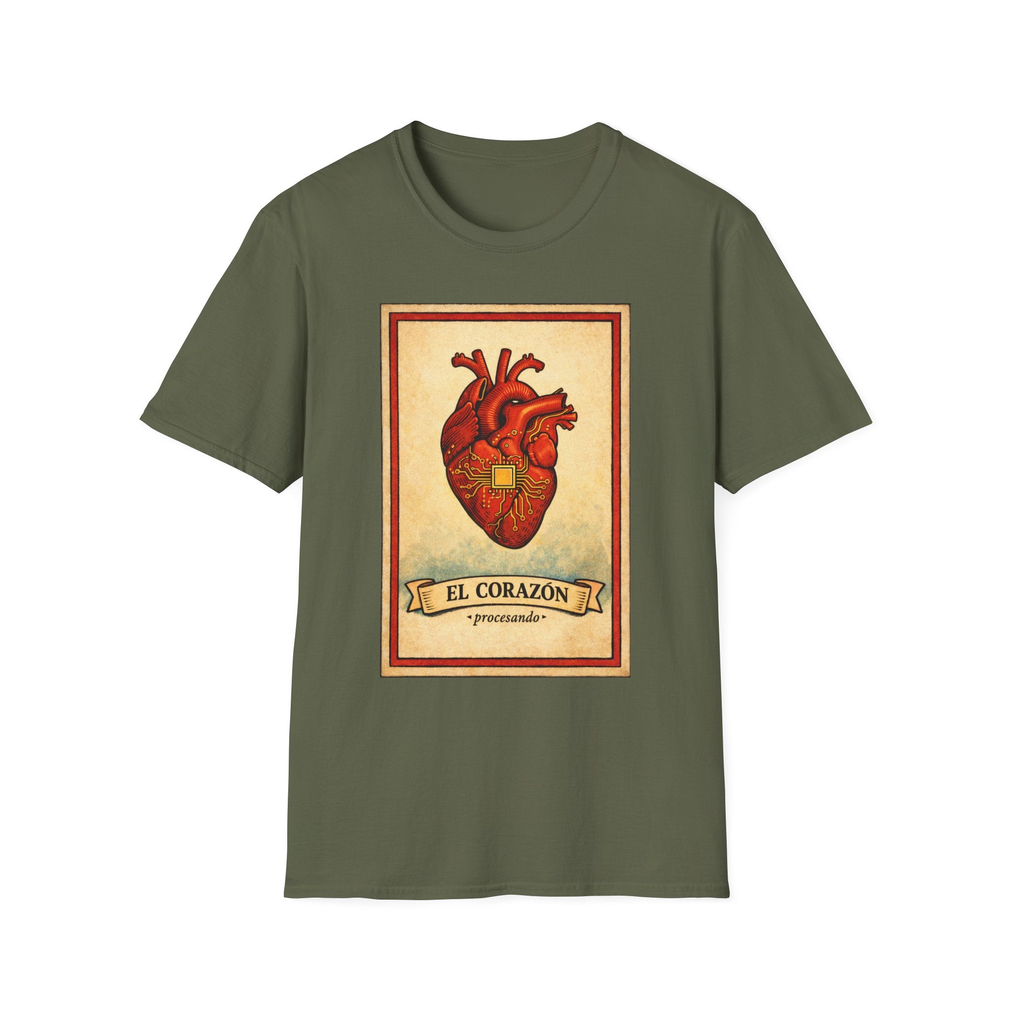 Anatomical Heart Lotería Tee — "El Corazón" Vintage Card Graphic T-Shirt