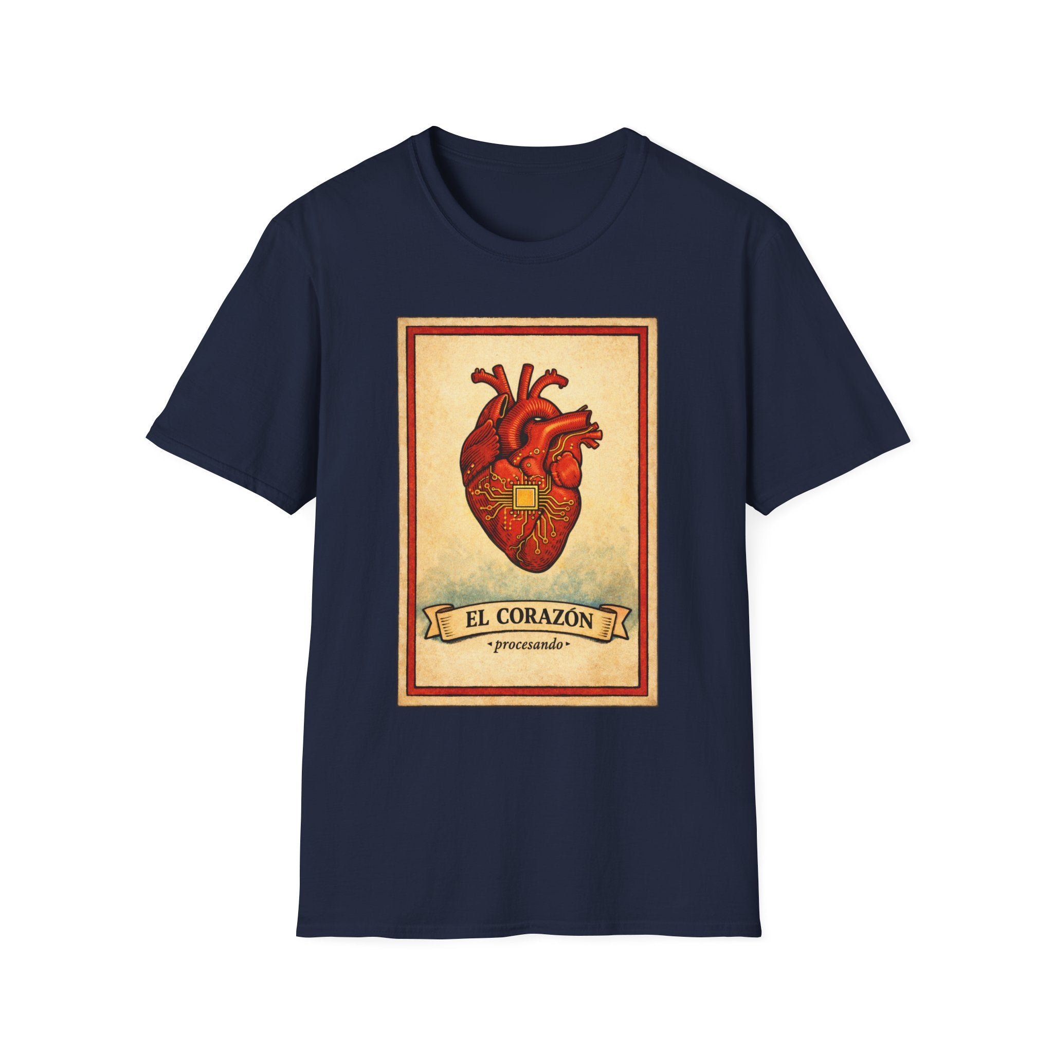 Anatomical Heart Lotería Tee — "El Corazón" Vintage Card Graphic T-Shirt