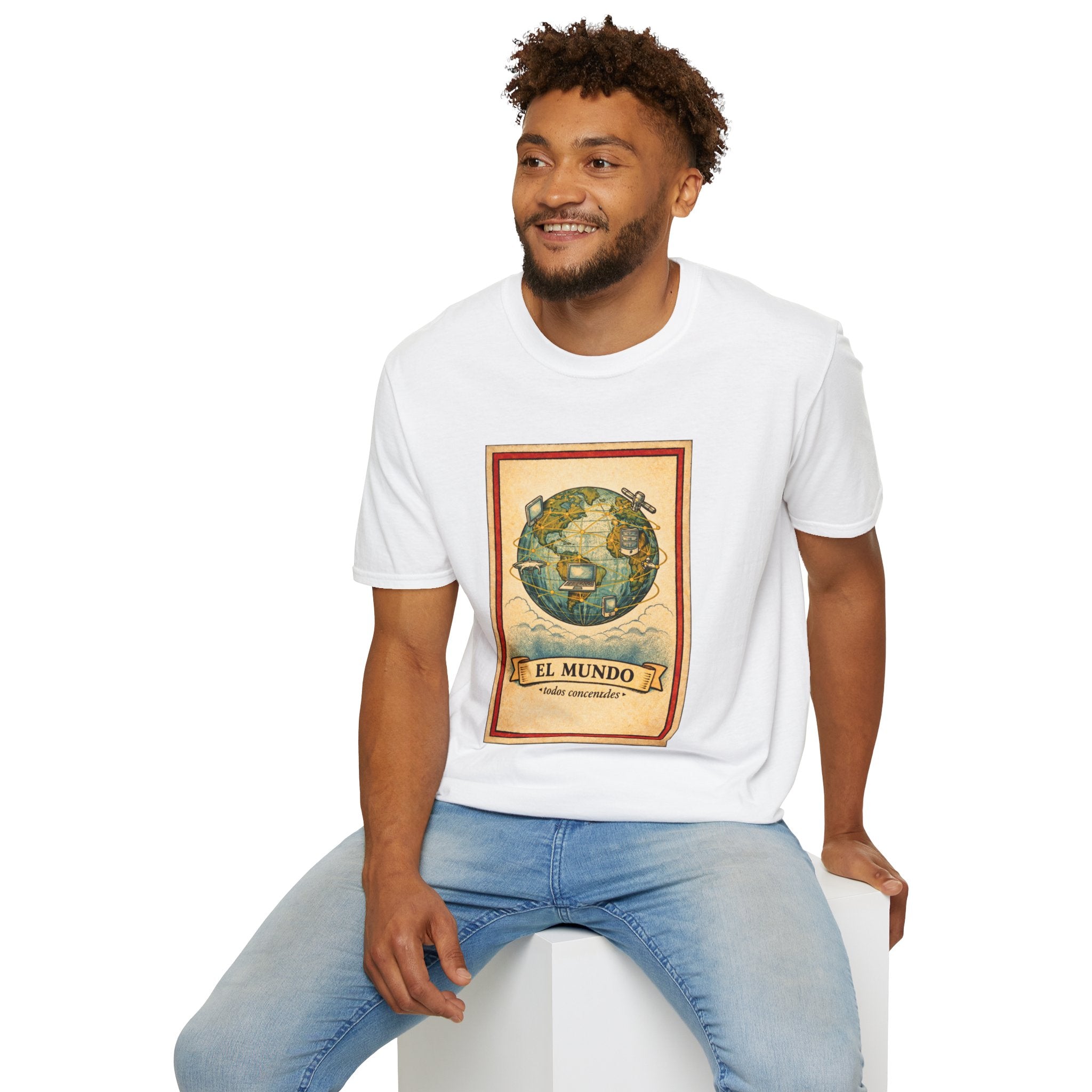 El Mundo Vintage Globe T-Shirt — Retro Travel Map Tee