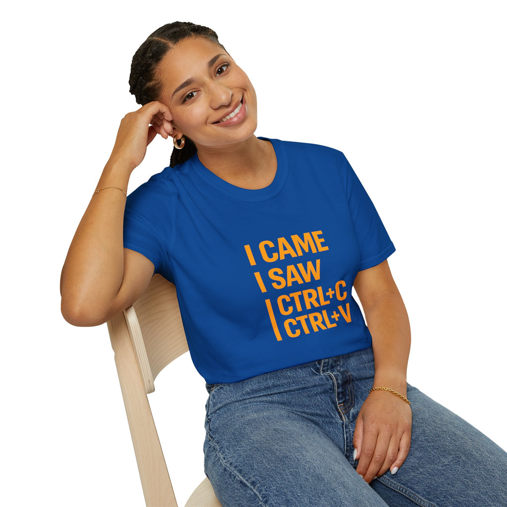 I Came I Saw CTRL+C CTRL+V T-Shirt — Funny Copy Paste Graphic Tee for Coders & Students