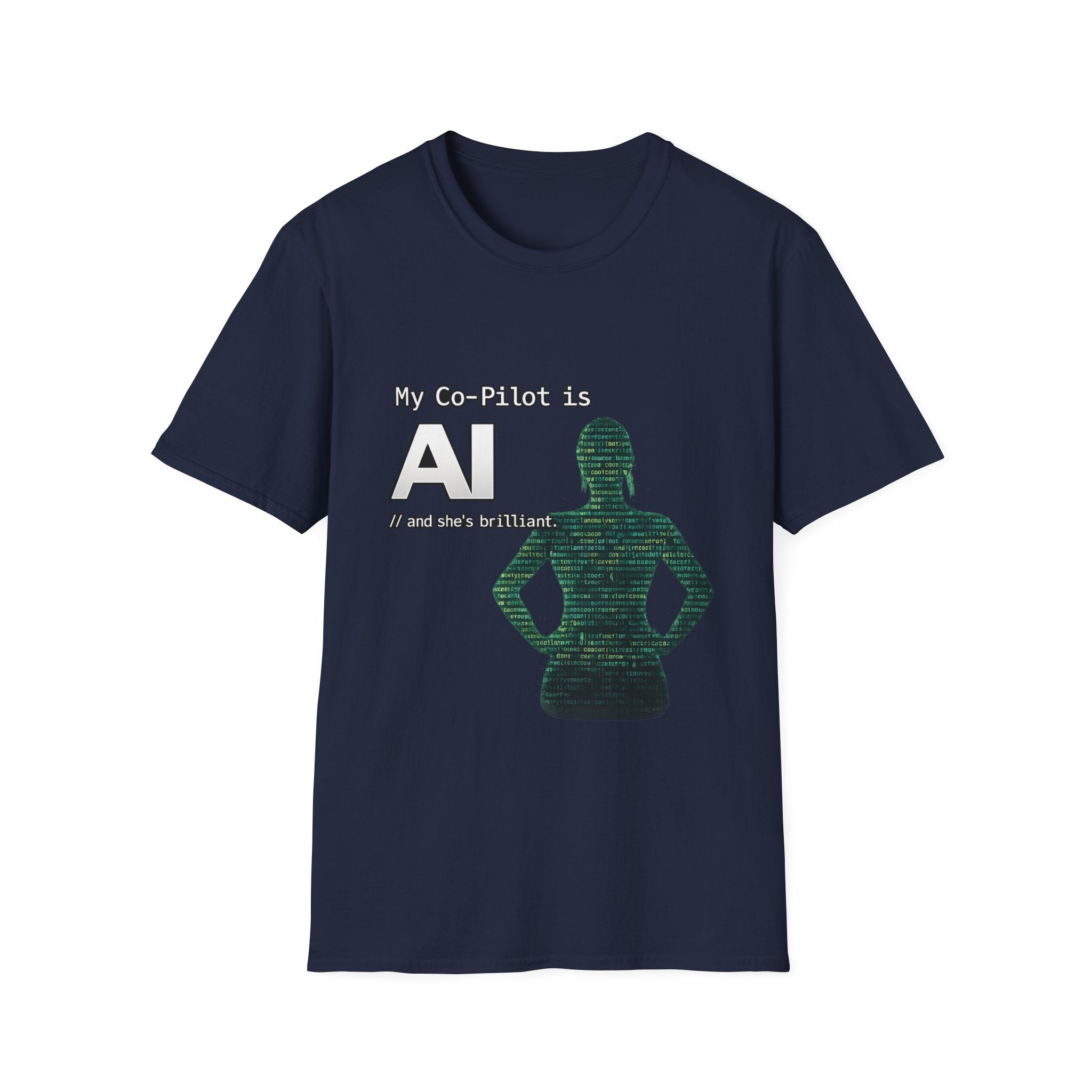 AI Co-Pilot T-Shirt — "My Co-Pilot is AI" Tech Humor Tee