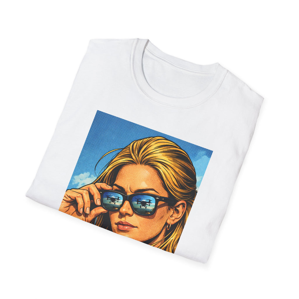 Girls With Gimbals Drone Vintage Pop Art T‑Shirt