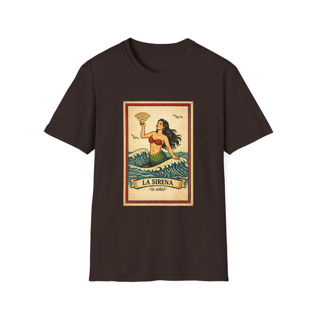 La Sirena Mermaid Tee — Vintage Lotería Art T-Shirt
