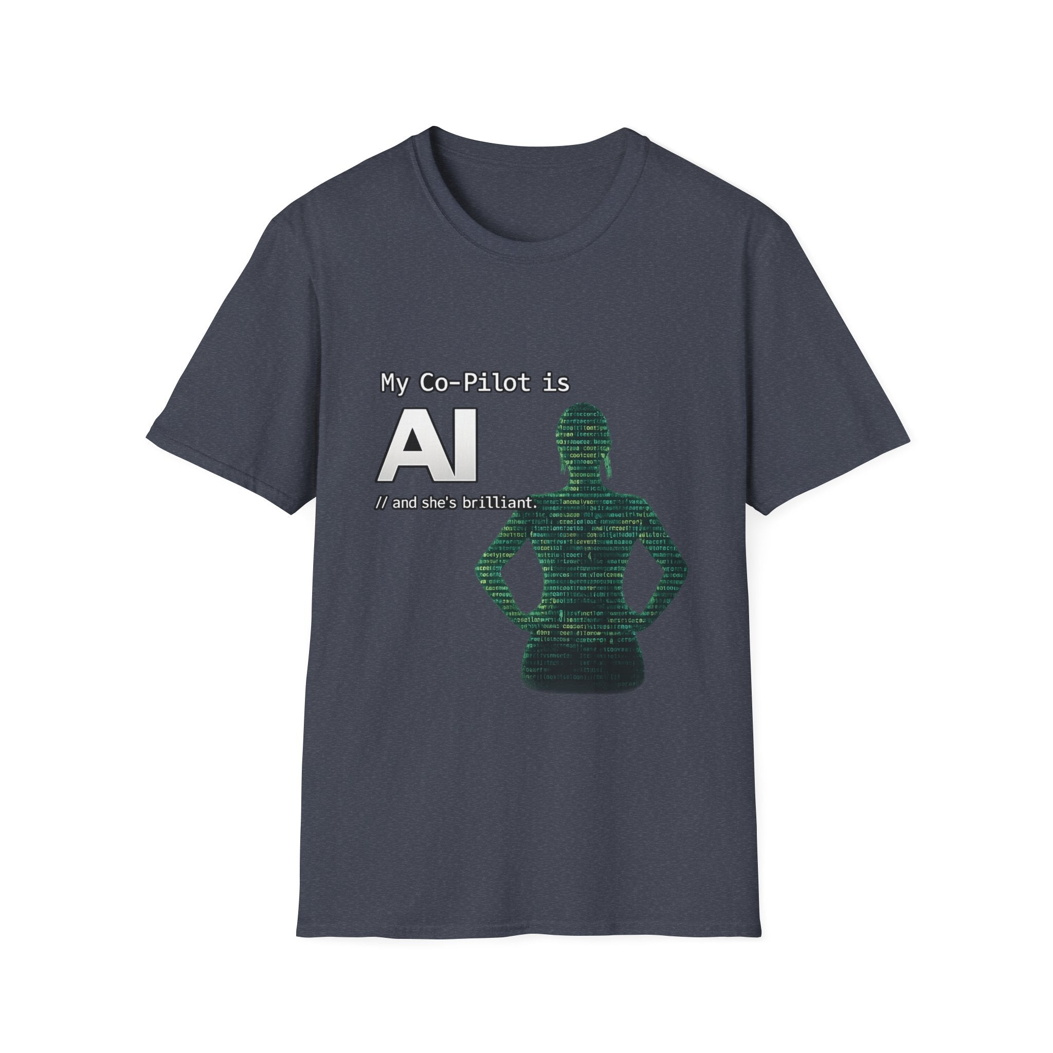 AI Co-Pilot T-Shirt — "My Co-Pilot is AI" Tech Humor Tee