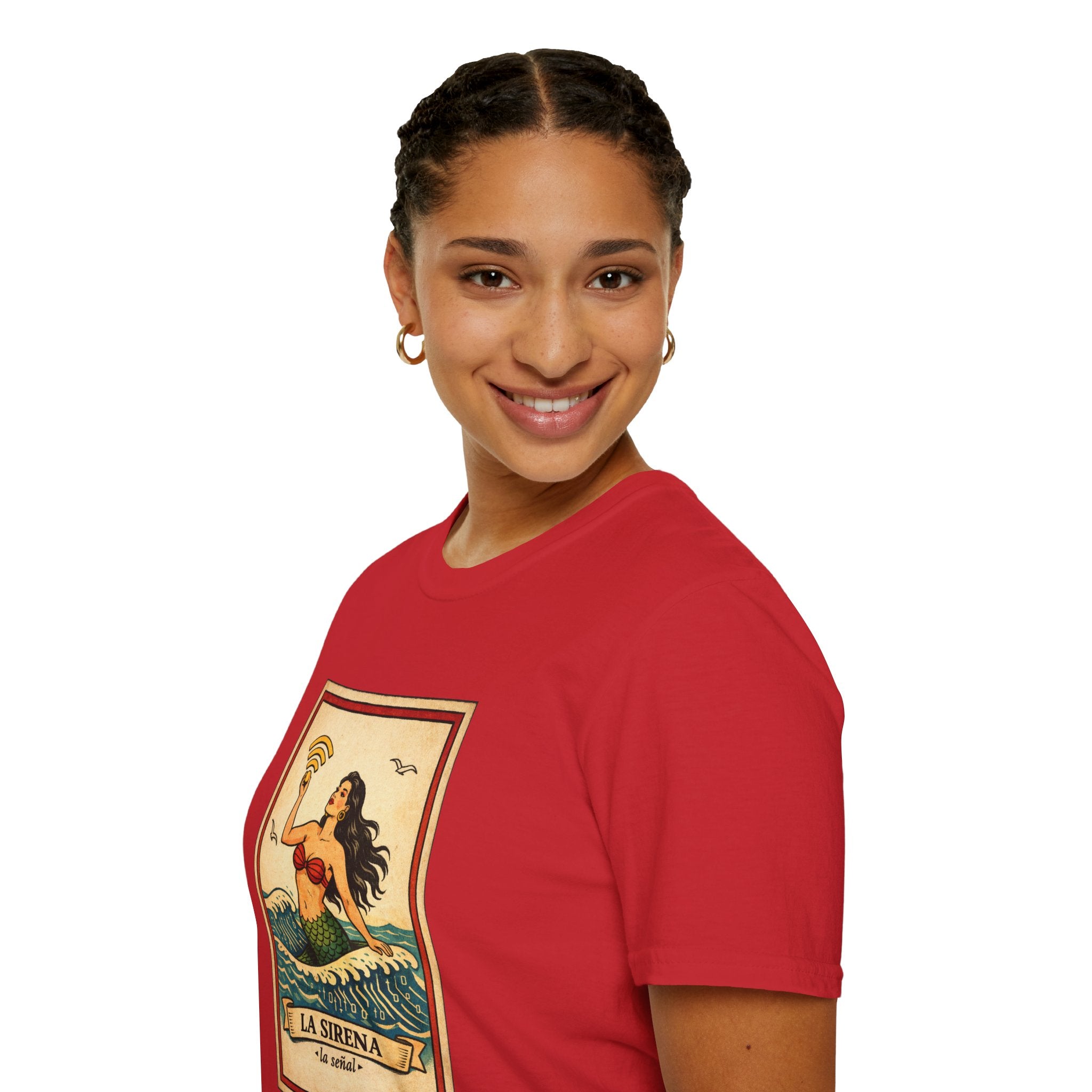 La Sirena Mermaid Tee — Vintage Lotería Art T-Shirt
