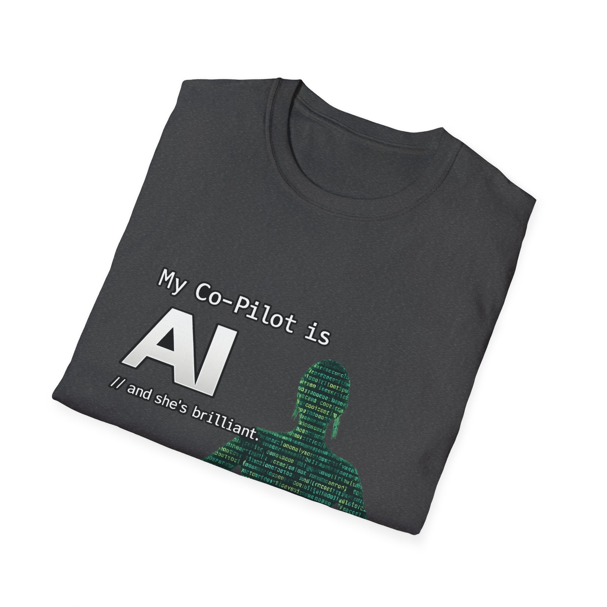 AI Co-Pilot T-Shirt — "My Co-Pilot is AI" Tech Humor Tee
