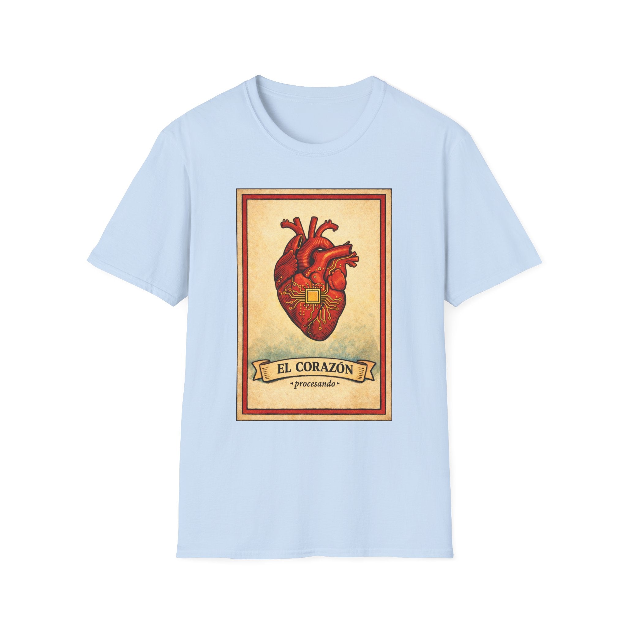 Anatomical Heart Lotería Tee — "El Corazón" Vintage Card Graphic T-Shirt