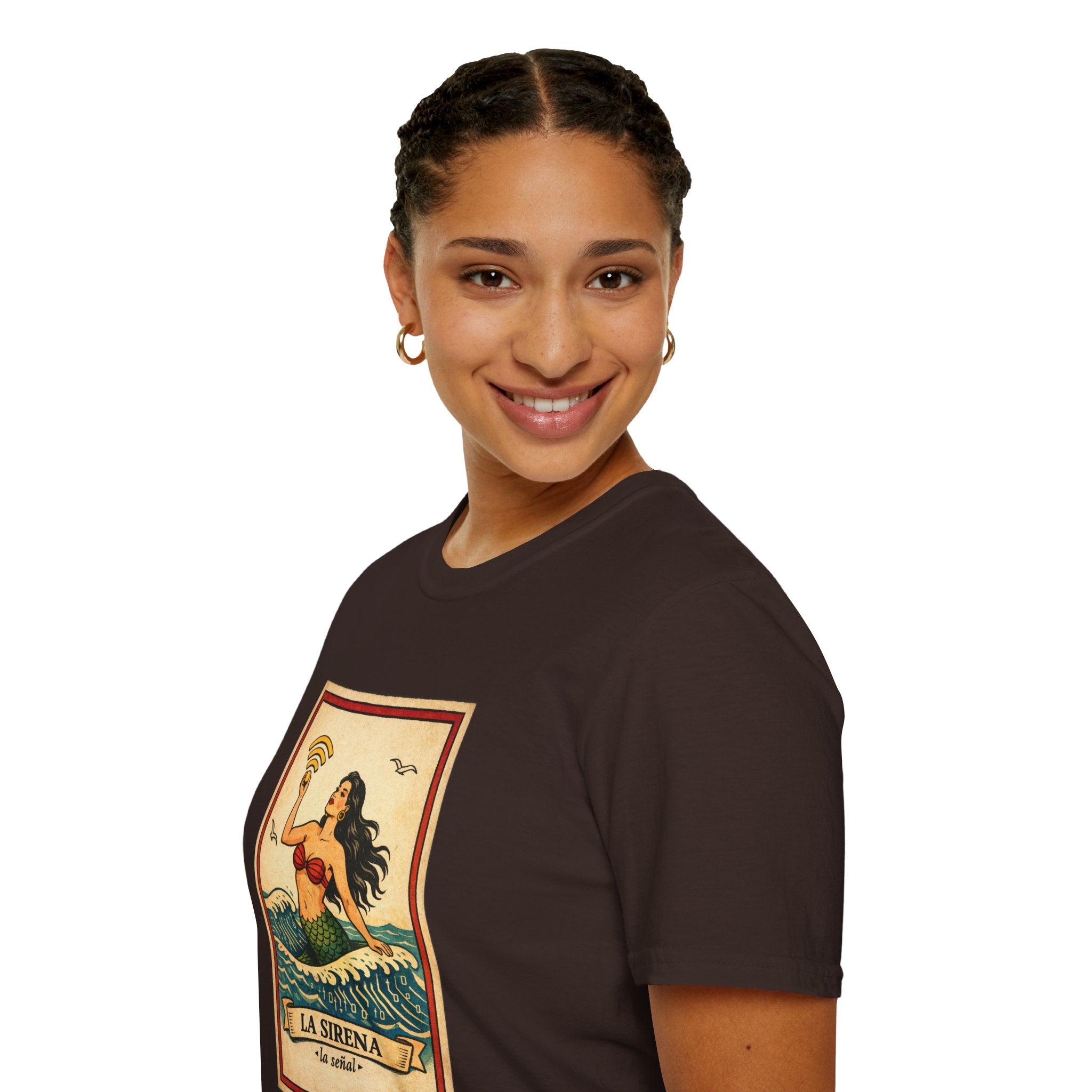 La Sirena Mermaid Tee — Vintage Lotería Art T-Shirt