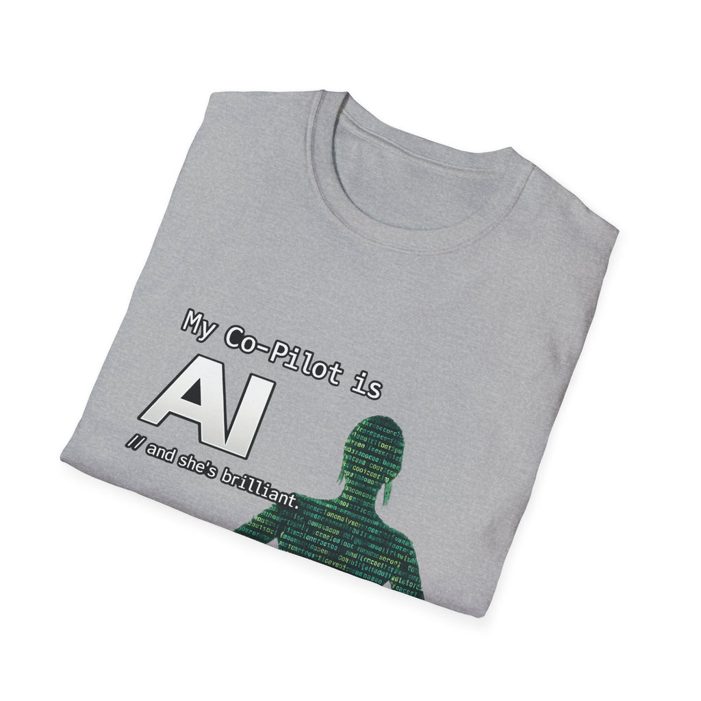 AI Co-Pilot T-Shirt — "My Co-Pilot is AI" Tech Humor Tee