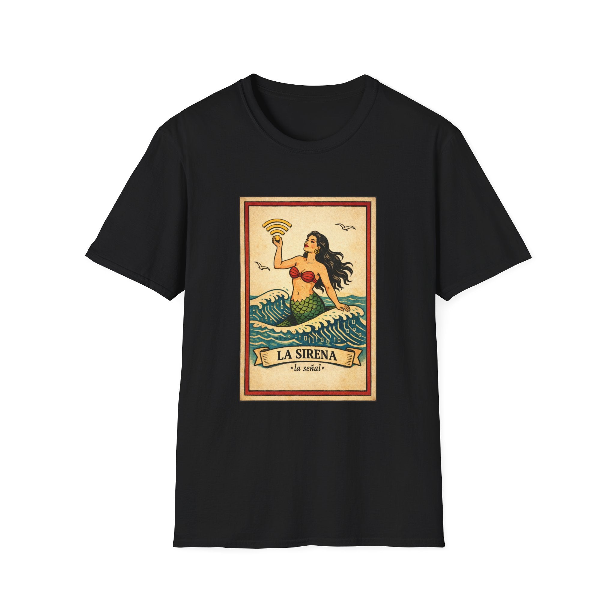 La Sirena Mermaid Tee — Vintage Lotería Art T-Shirt