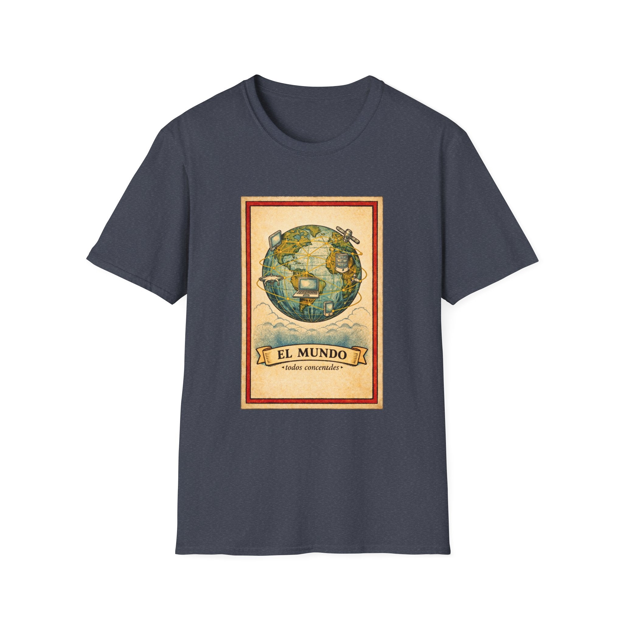 El Mundo Vintage Globe T-Shirt — Retro Travel Map Tee