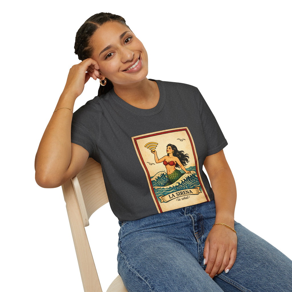 La Sirena Mermaid Tee — Vintage Lotería Art T-Shirt