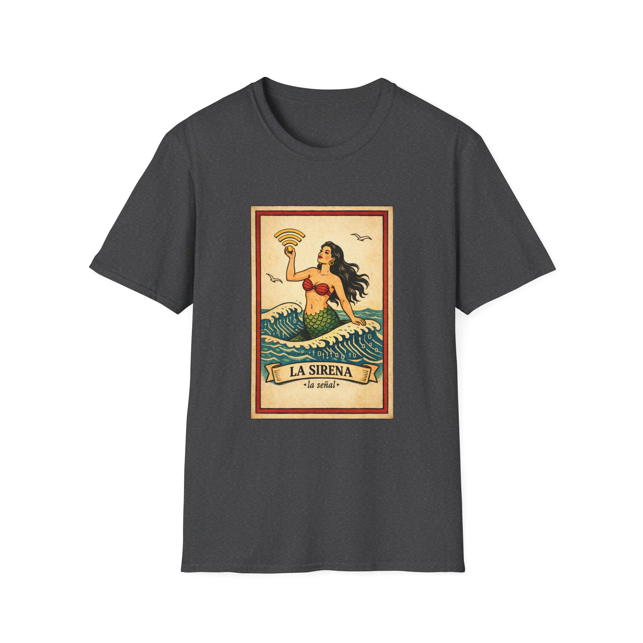 La Sirena Mermaid Tee — Vintage Lotería Art T-Shirt