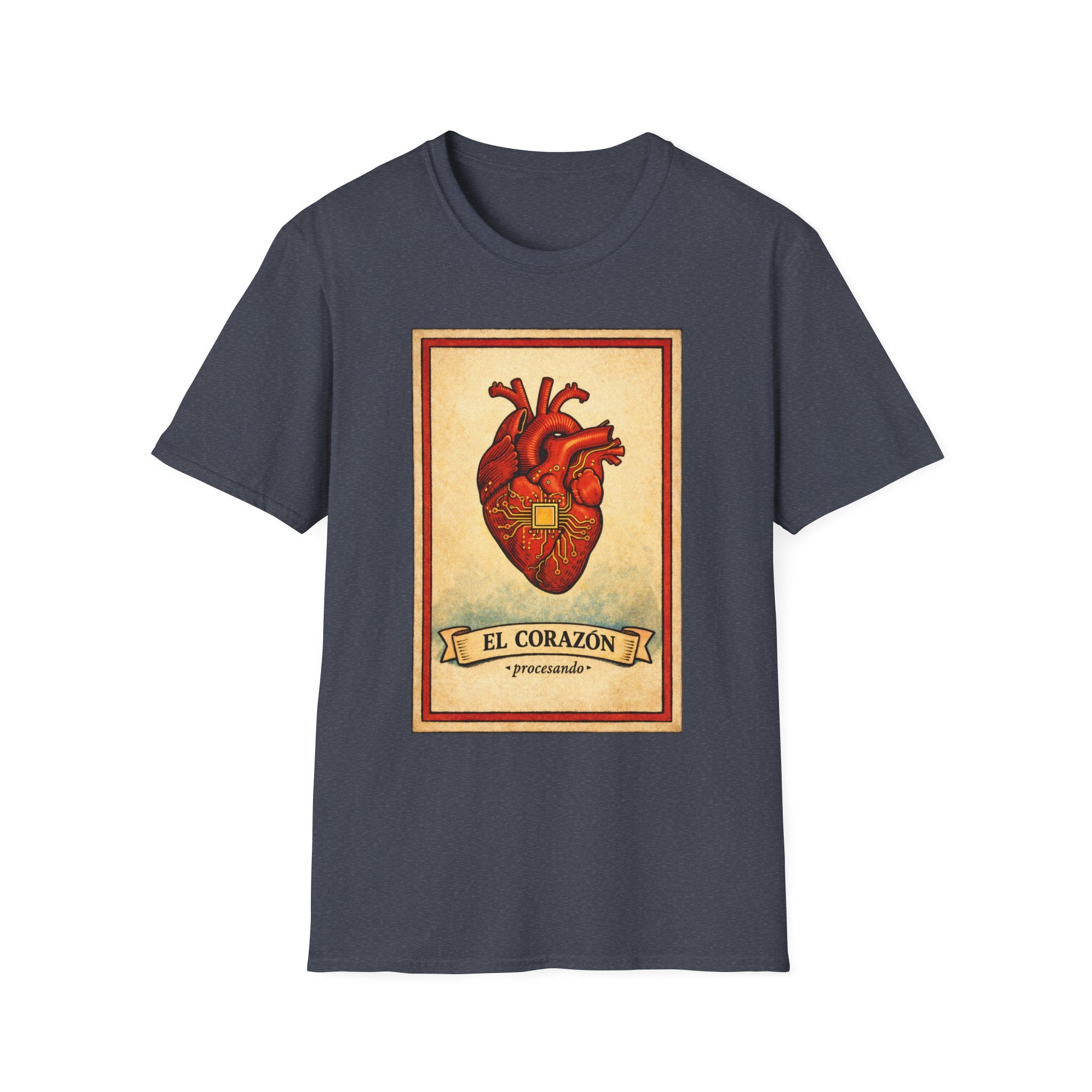 Anatomical Heart Lotería Tee — "El Corazón" Vintage Card Graphic T-Shirt