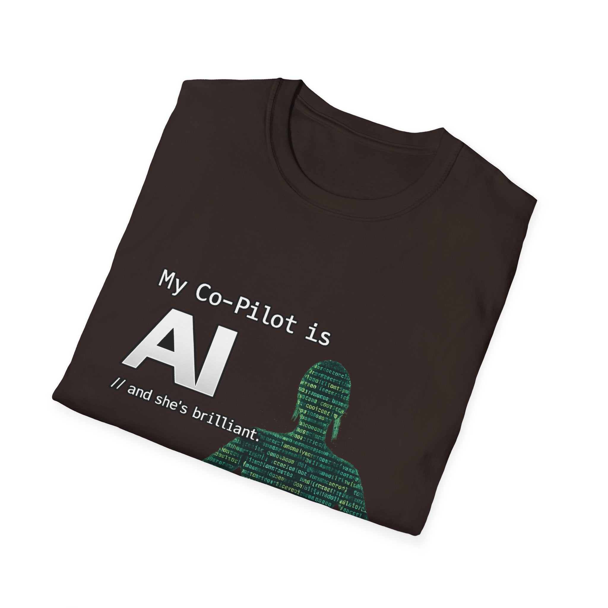 AI Co-Pilot T-Shirt — "My Co-Pilot is AI" Tech Humor Tee
