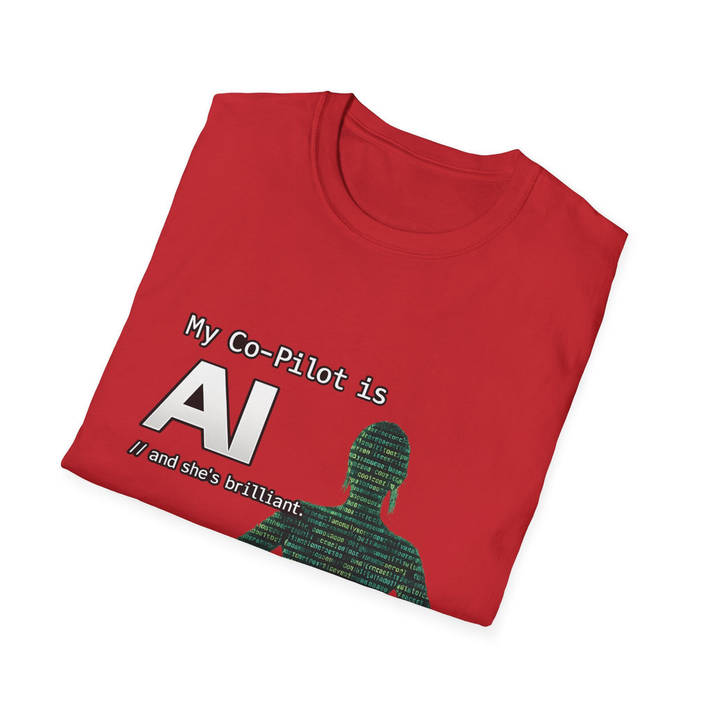 AI Co-Pilot T-Shirt — "My Co-Pilot is AI" Tech Humor Tee