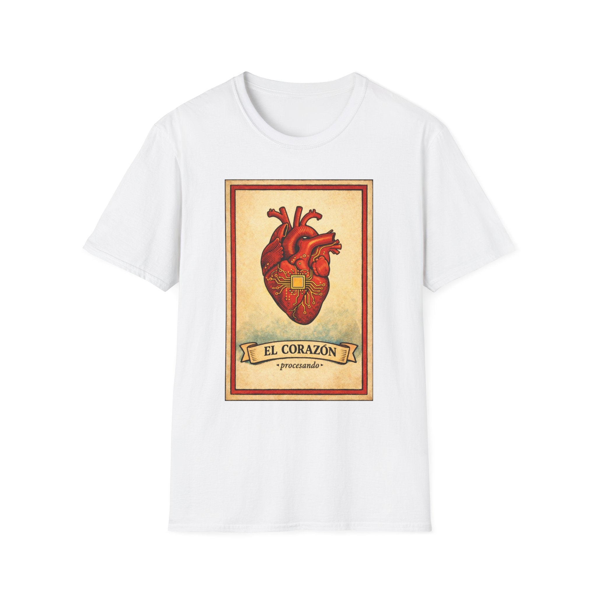 Anatomical Heart Lotería Tee — "El Corazón" Vintage Card Graphic T-Shirt