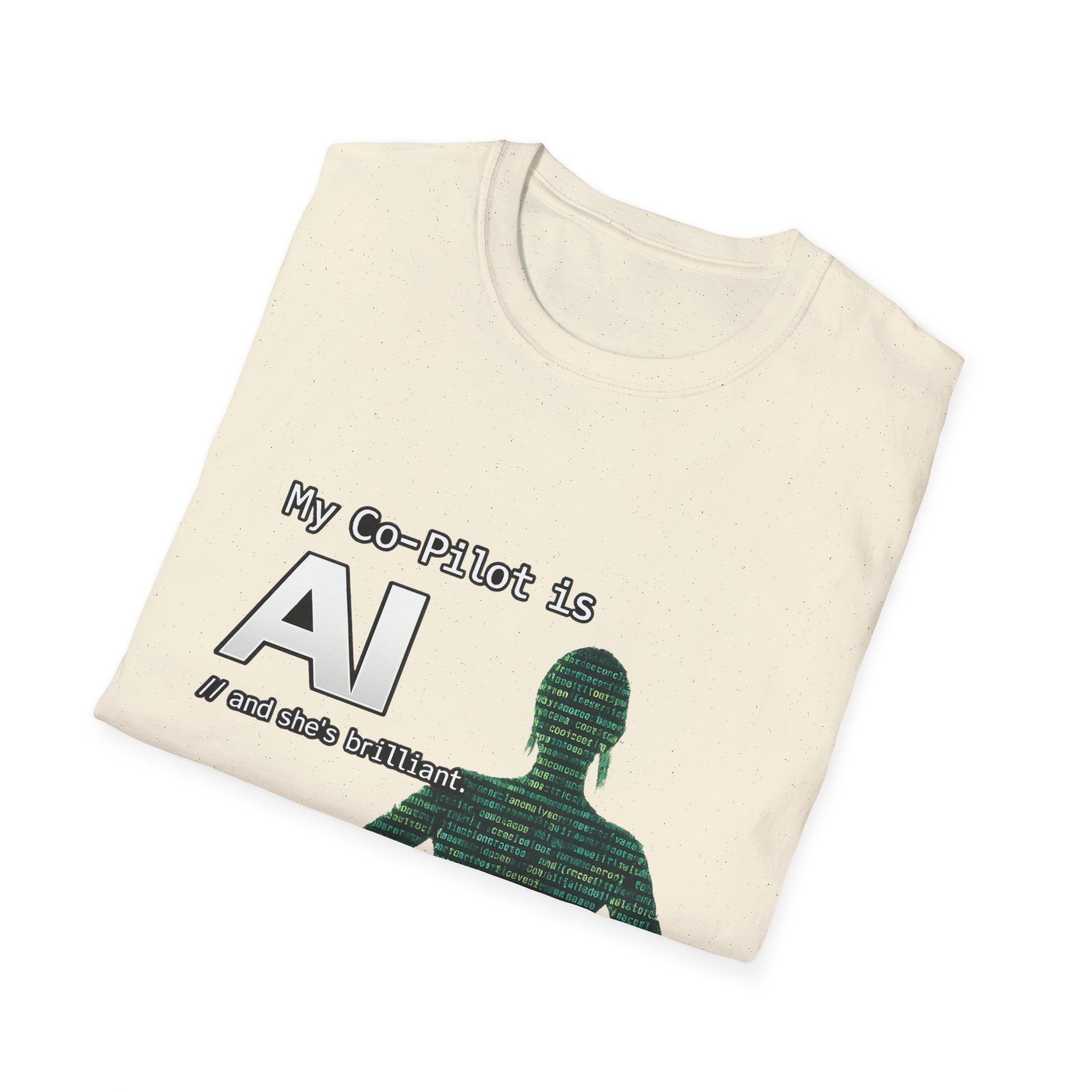AI Co-Pilot T-Shirt — "My Co-Pilot is AI" Tech Humor Tee