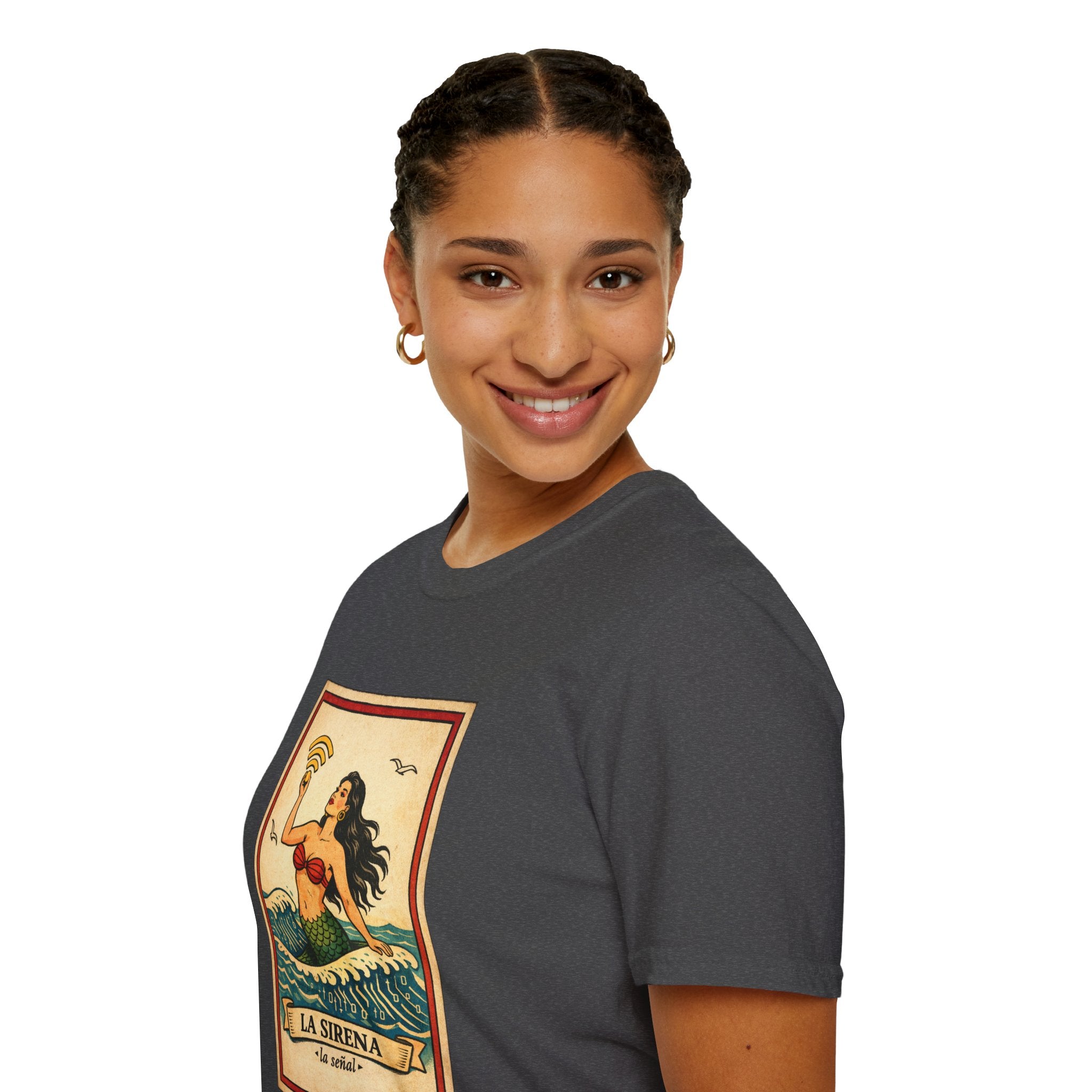 La Sirena Mermaid Tee — Vintage Lotería Art T-Shirt