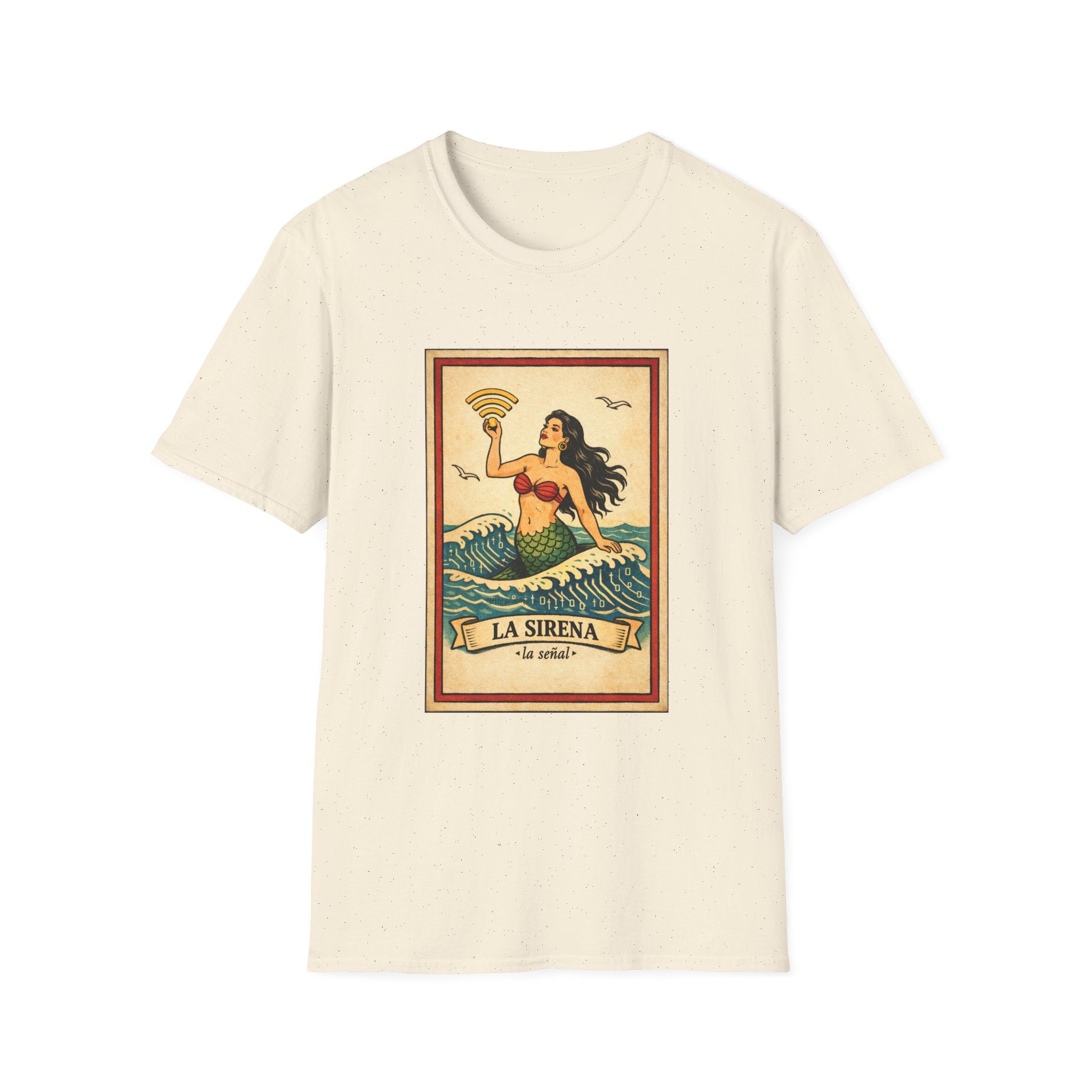 La Sirena Mermaid Tee — Vintage Lotería Art T-Shirt
