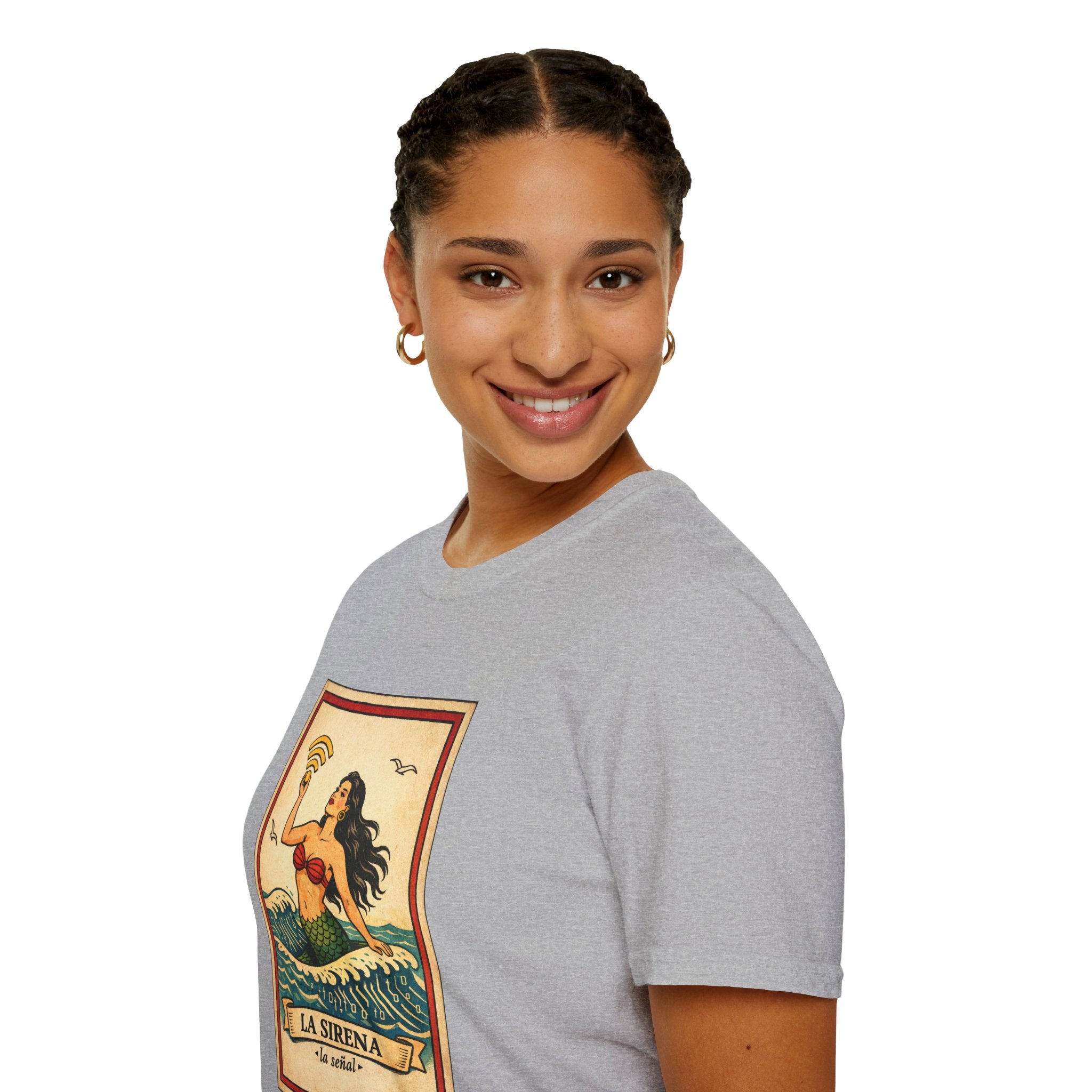 La Sirena Mermaid Tee — Vintage Lotería Art T-Shirt