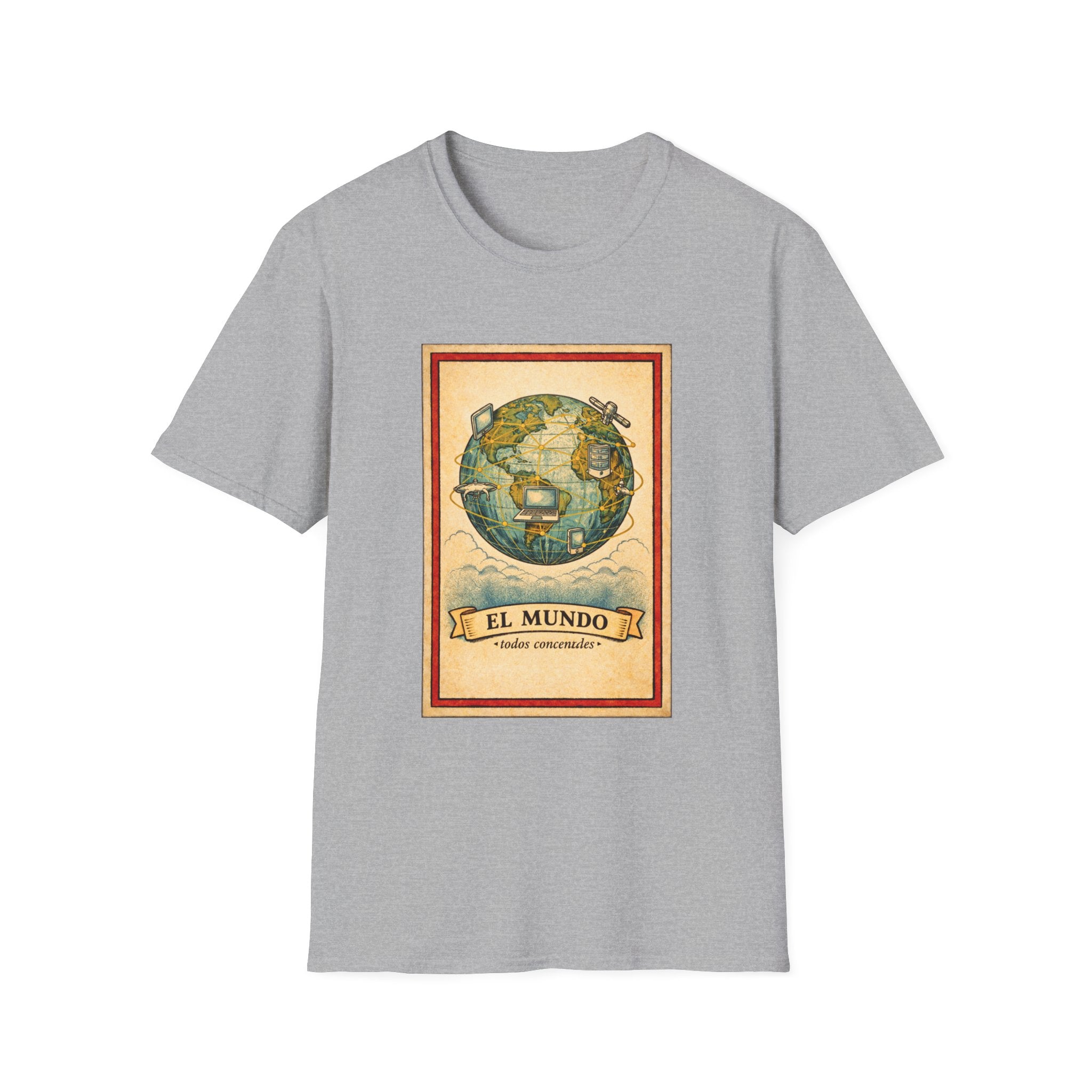 El Mundo Vintage Globe T-Shirt — Retro Travel Map Tee