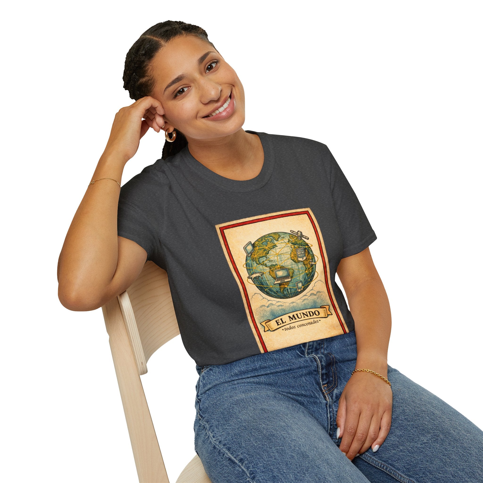 El Mundo Vintage Globe T-Shirt — Retro Travel Map Tee