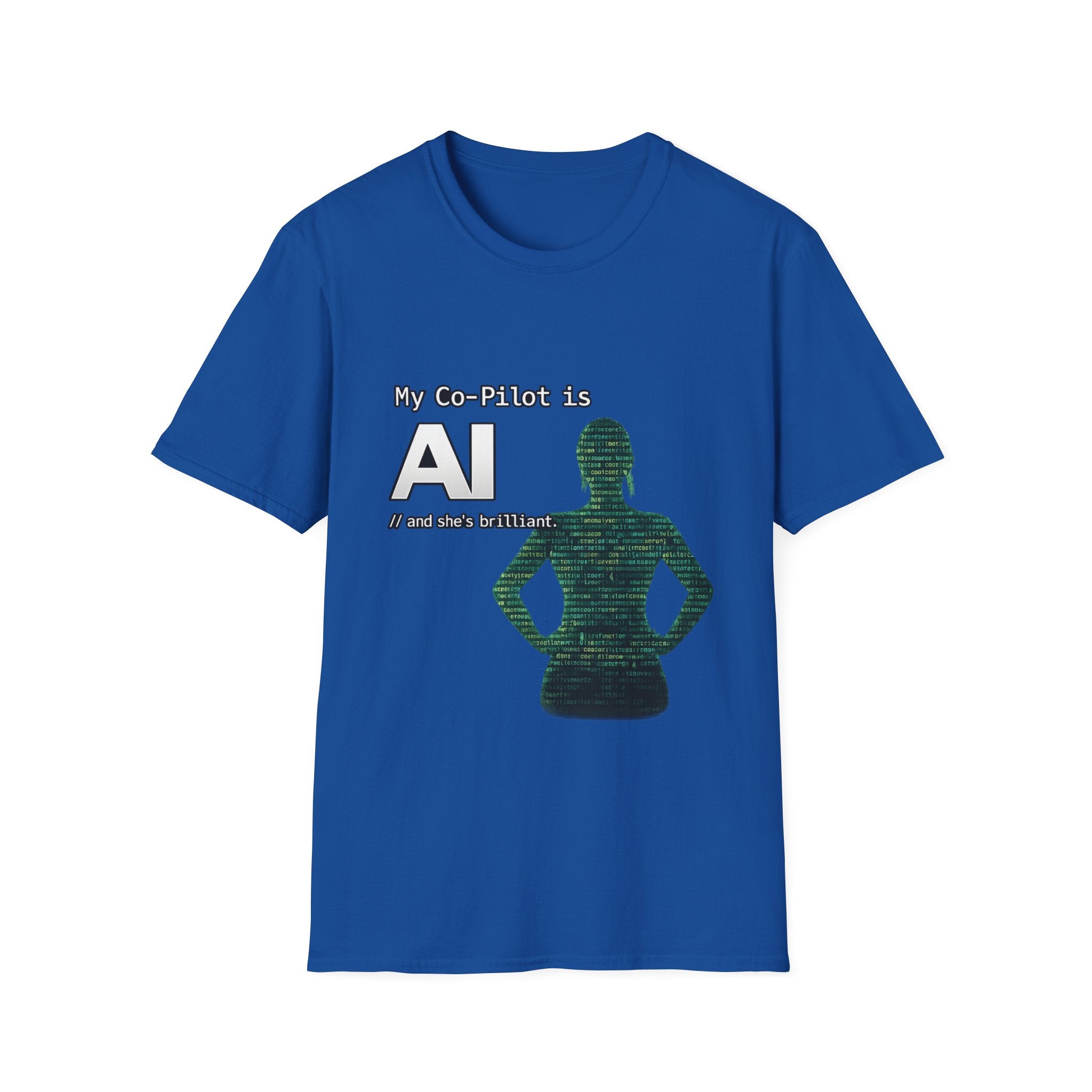 AI Co-Pilot T-Shirt — "My Co-Pilot is AI" Tech Humor Tee