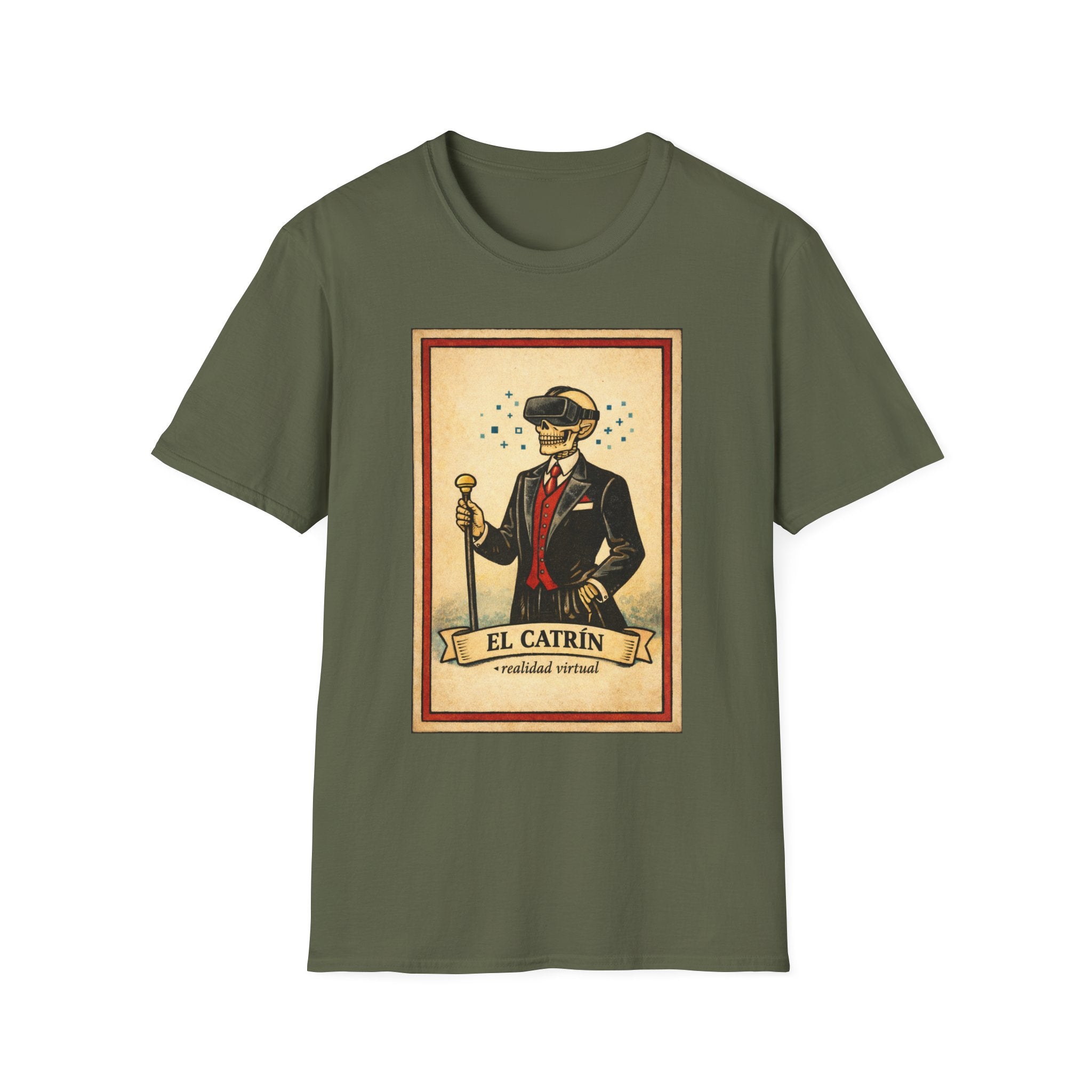 El Catrín Vintage Graphic T-Shirt — Día de los Muertos Gentleman Design
