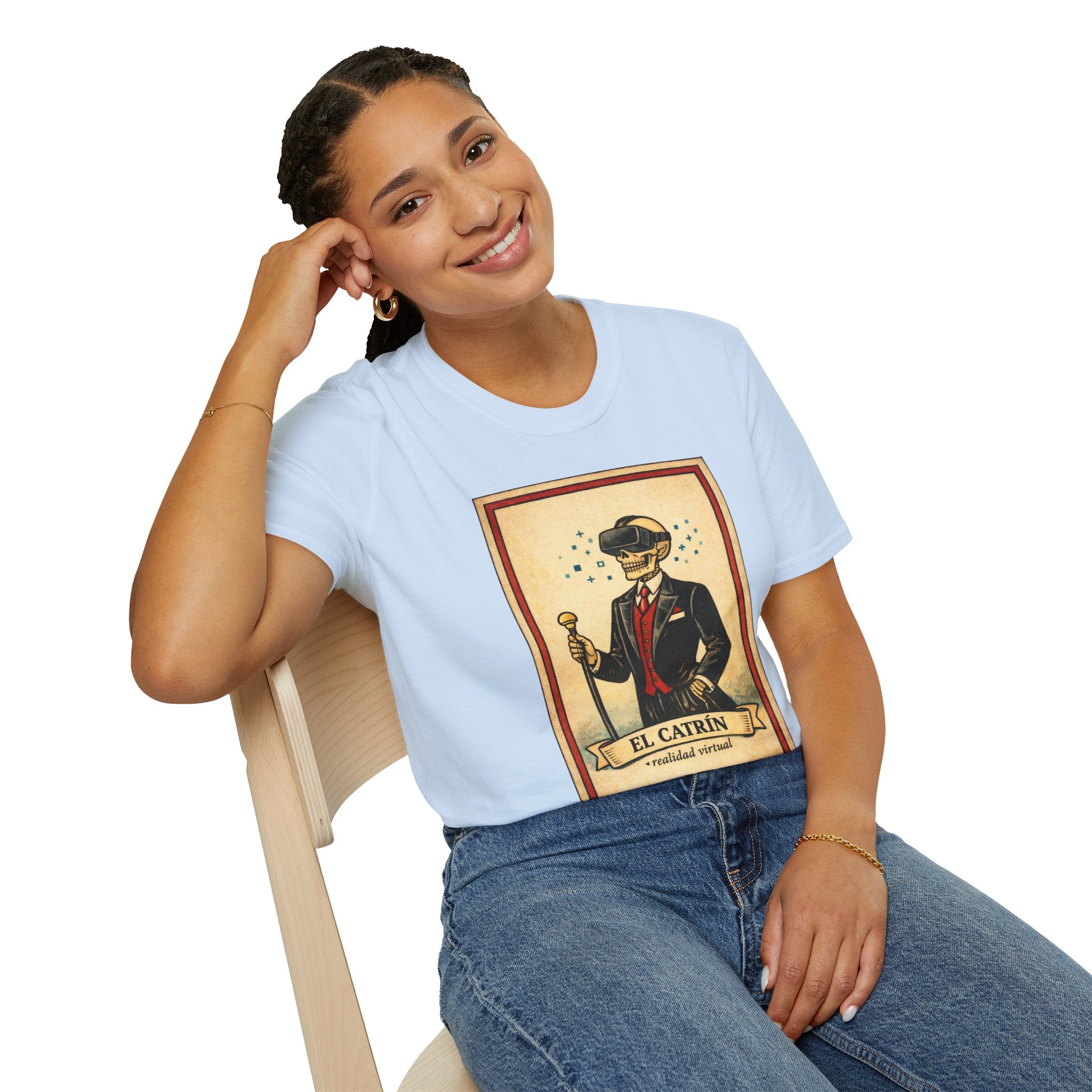 El Catrín Vintage Graphic T-Shirt — Día de los Muertos Gentleman Design