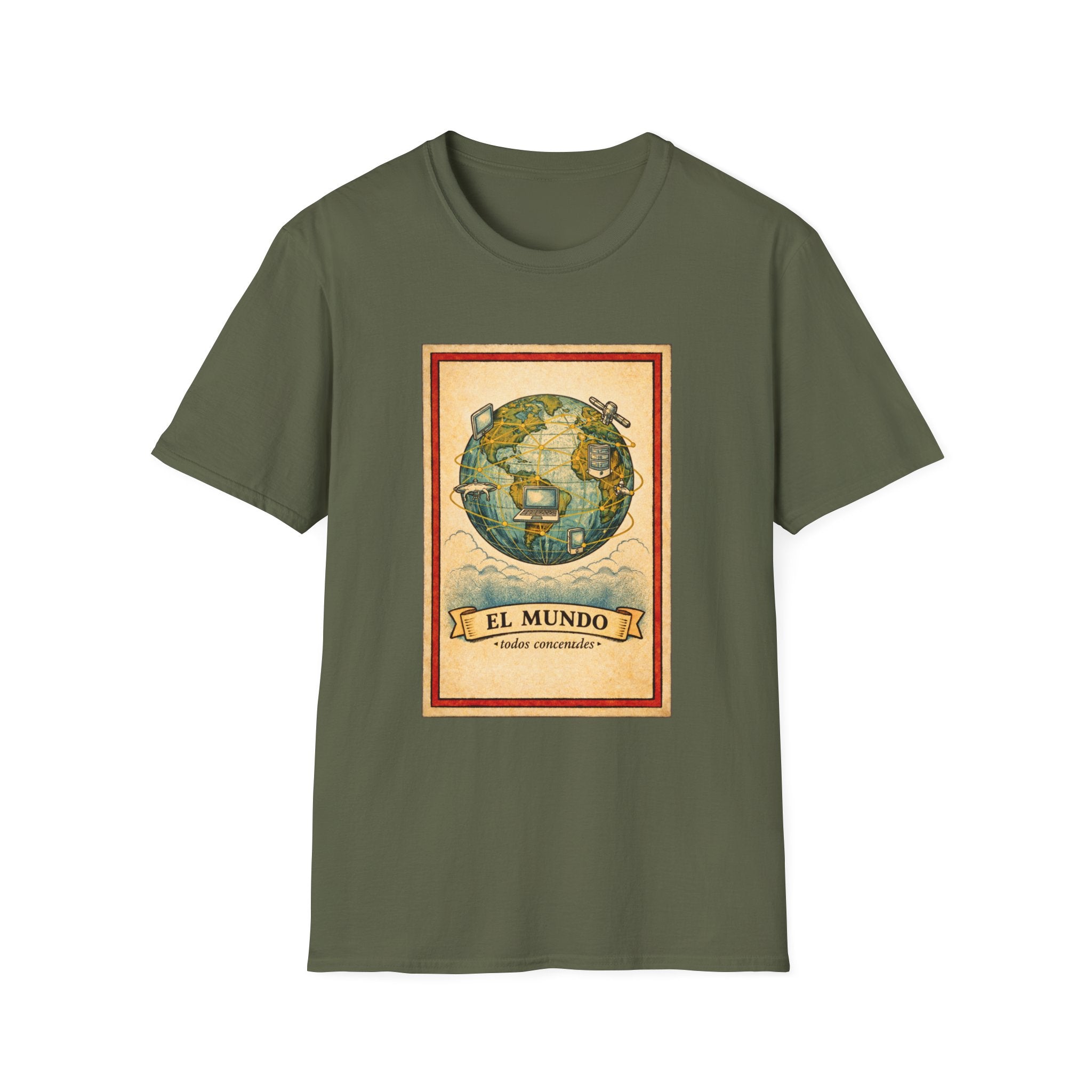 El Mundo Vintage Globe T-Shirt — Retro Travel Map Tee