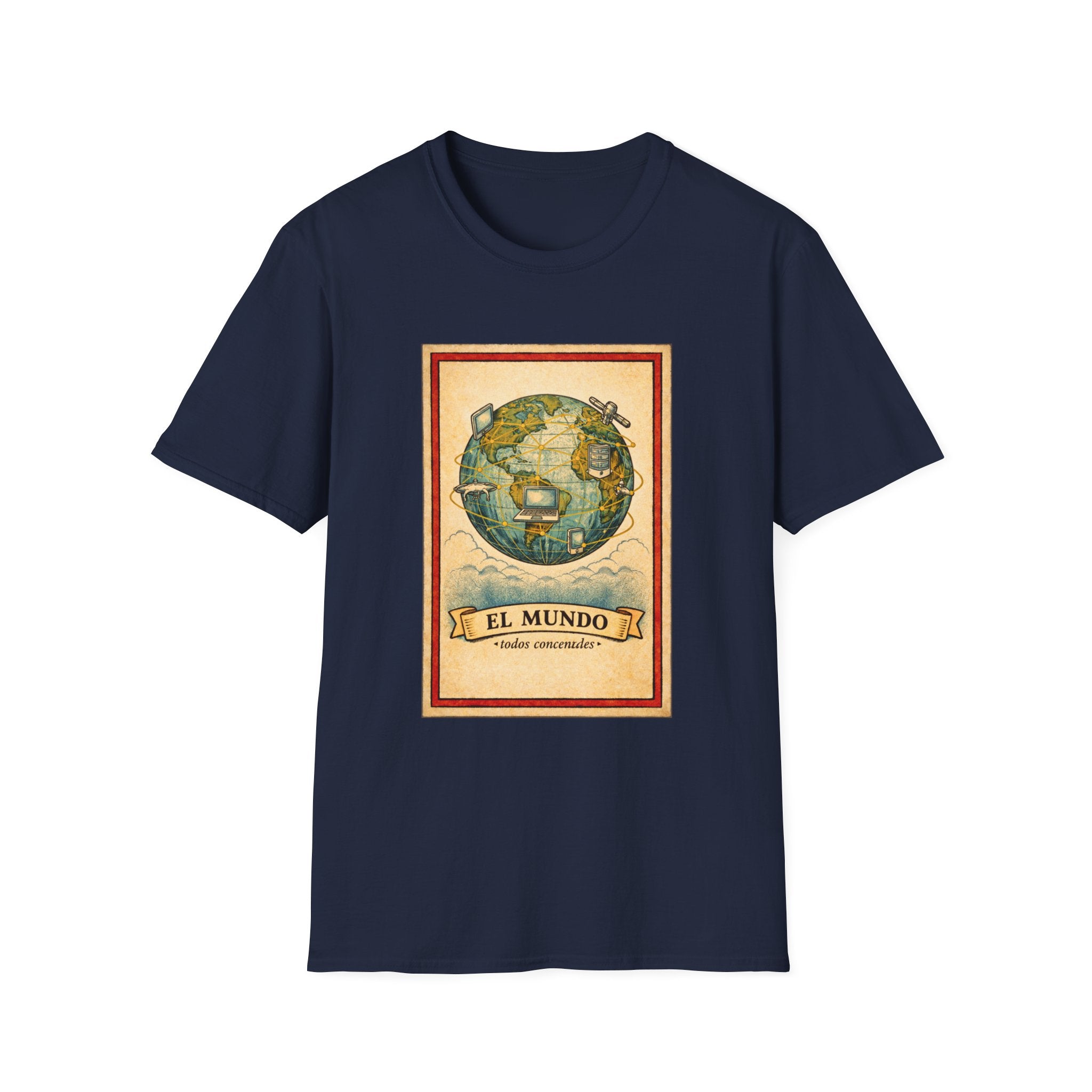 El Mundo Vintage Globe T-Shirt — Retro Travel Map Tee