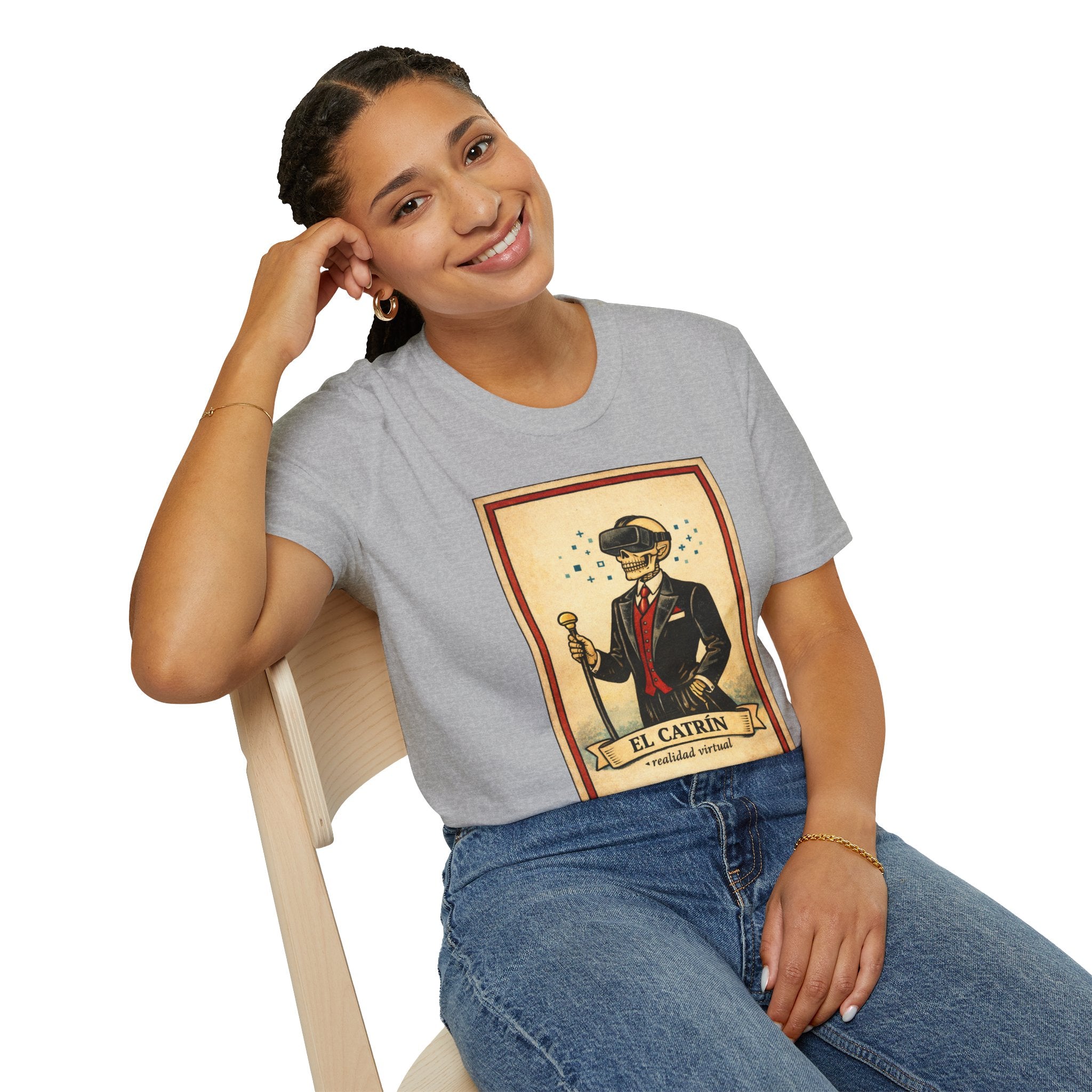El Catrín Vintage Graphic T-Shirt — Día de los Muertos Gentleman Design