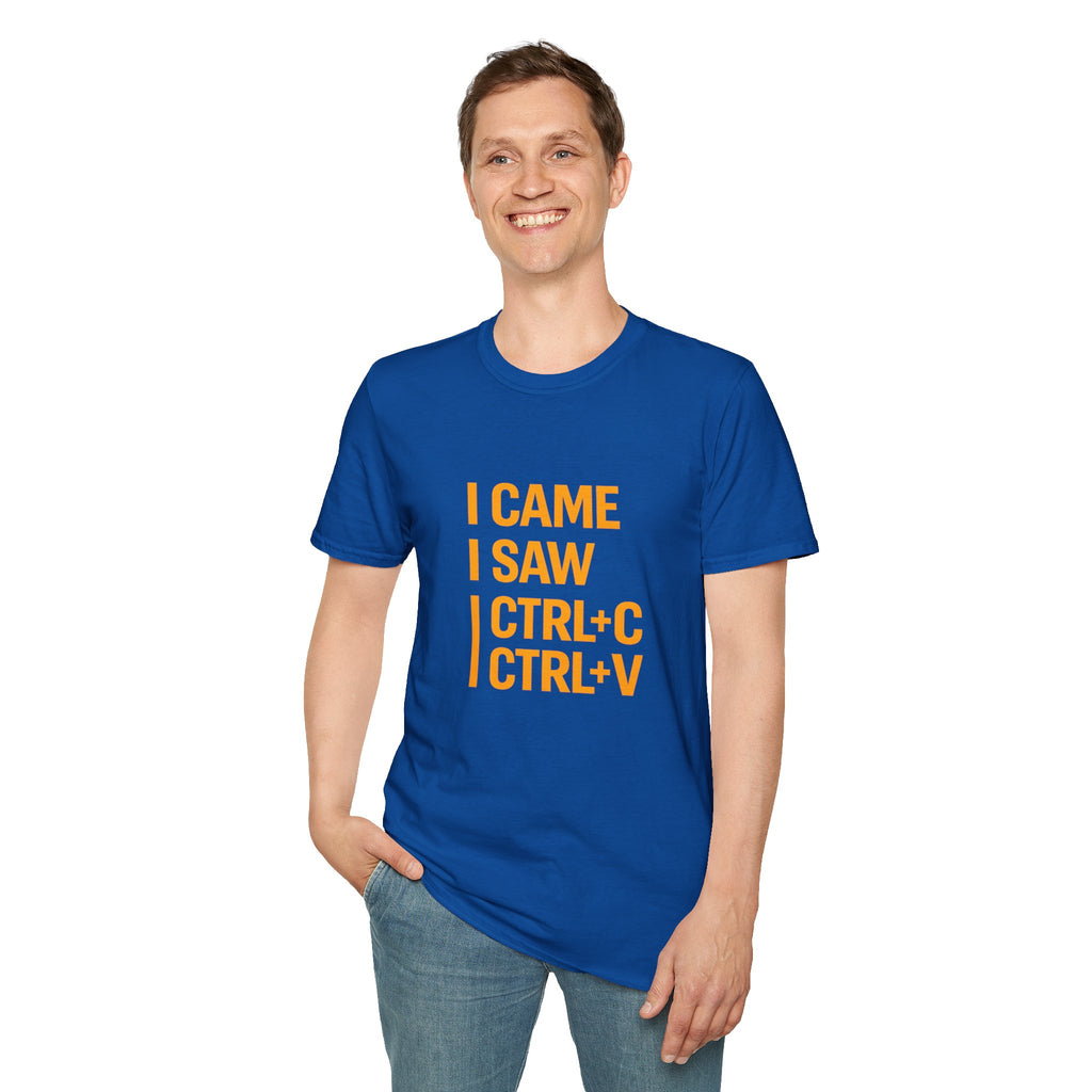 I Came I Saw CTRL+C CTRL+V T-Shirt — Funny Copy Paste Graphic Tee for Coders & Students