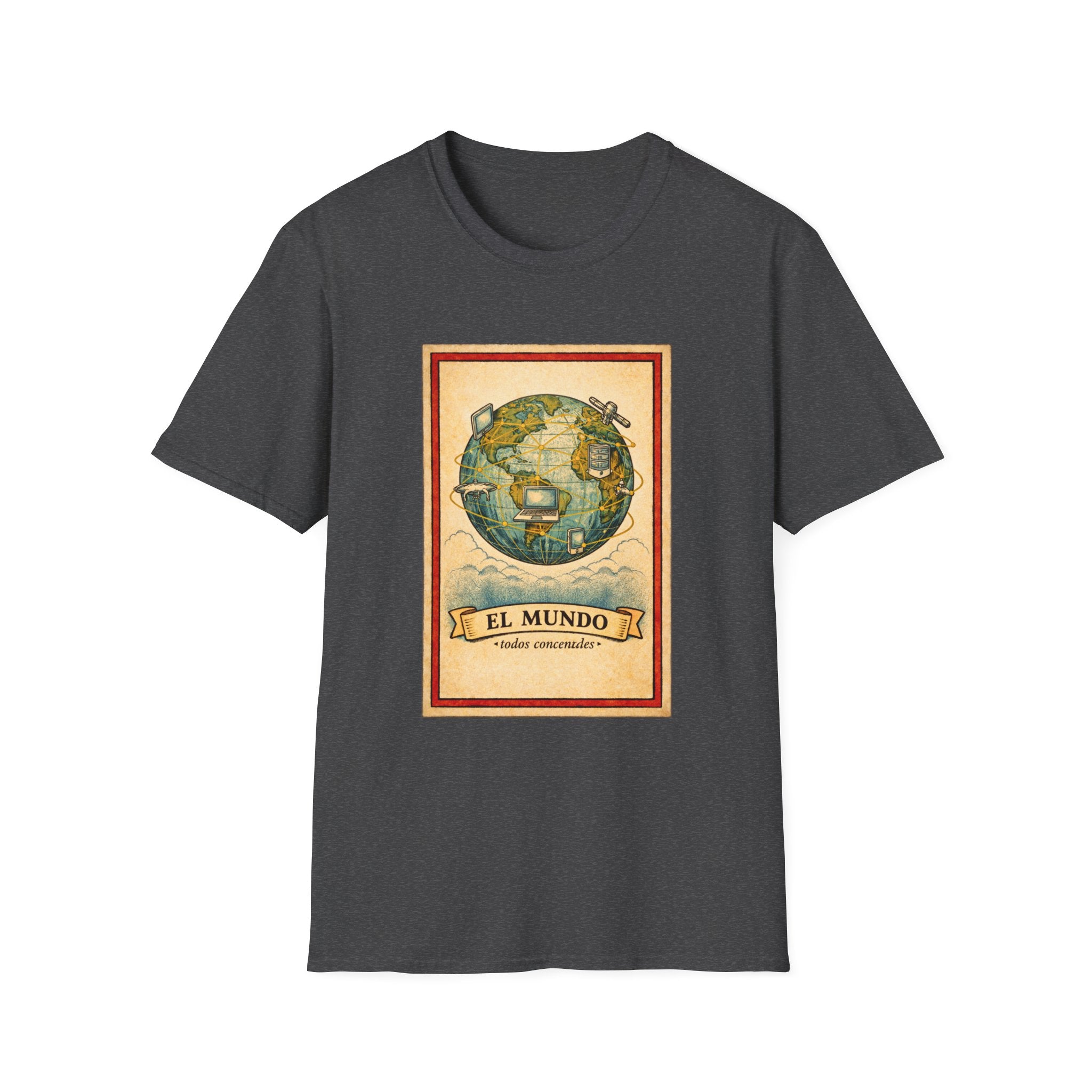 El Mundo Vintage Globe T-Shirt — Retro Travel Map Tee