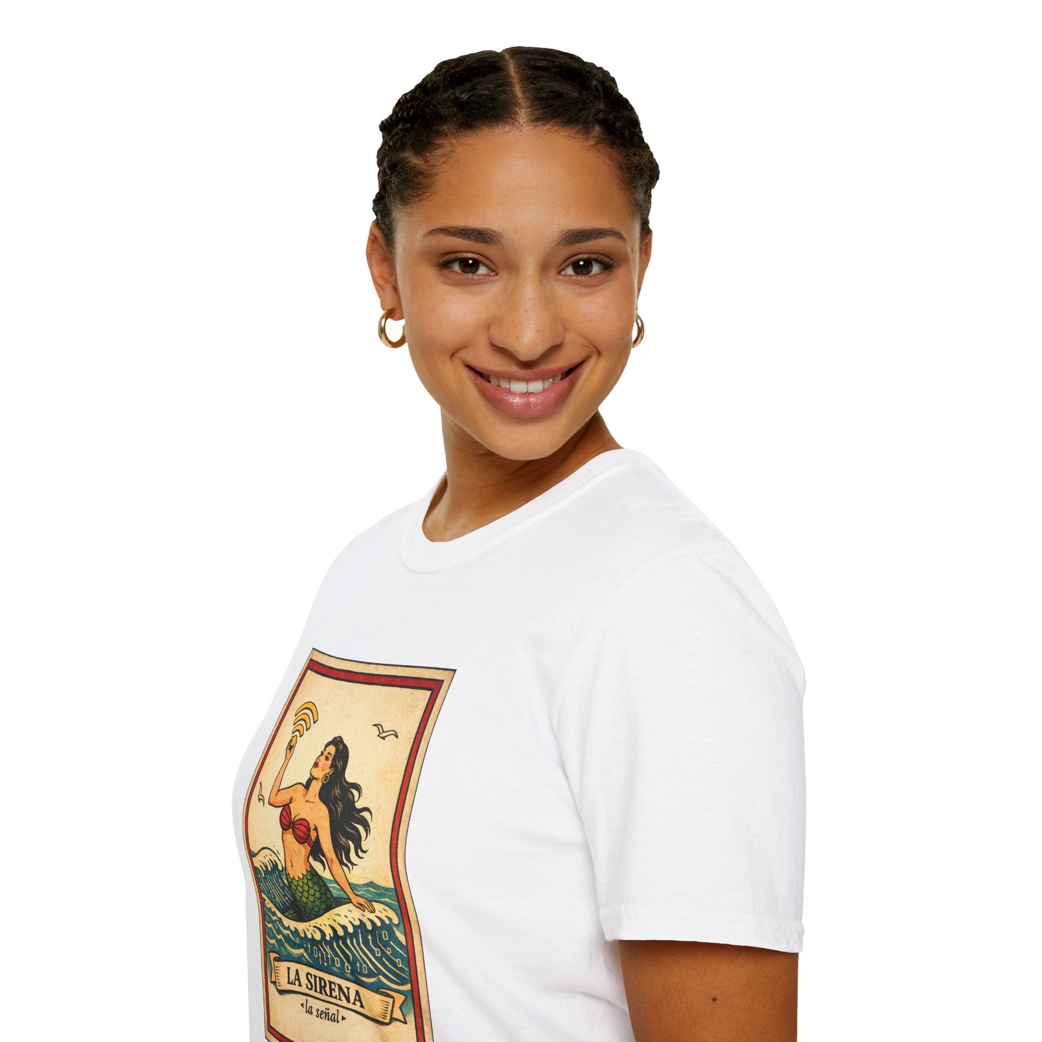 La Sirena Mermaid Tee — Vintage Lotería Art T-Shirt