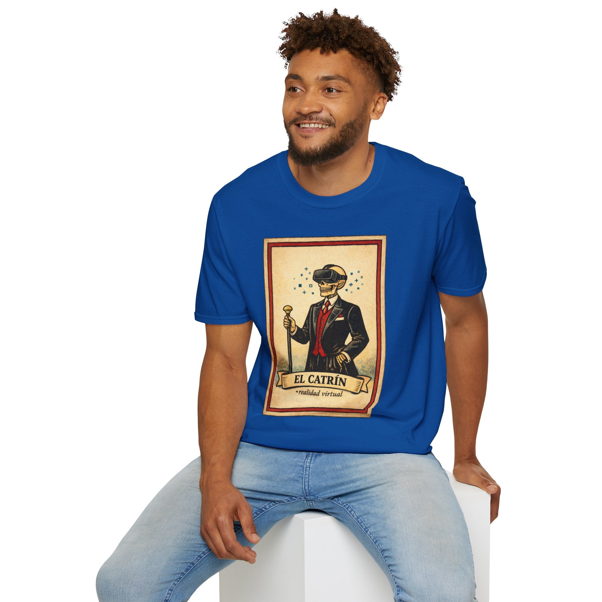El Catrín Vintage Graphic T-Shirt — Día de los Muertos Gentleman Design