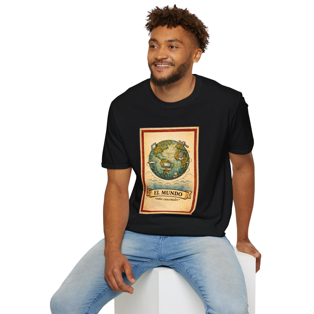 El Mundo Vintage Globe T-Shirt — Retro Travel Map Tee