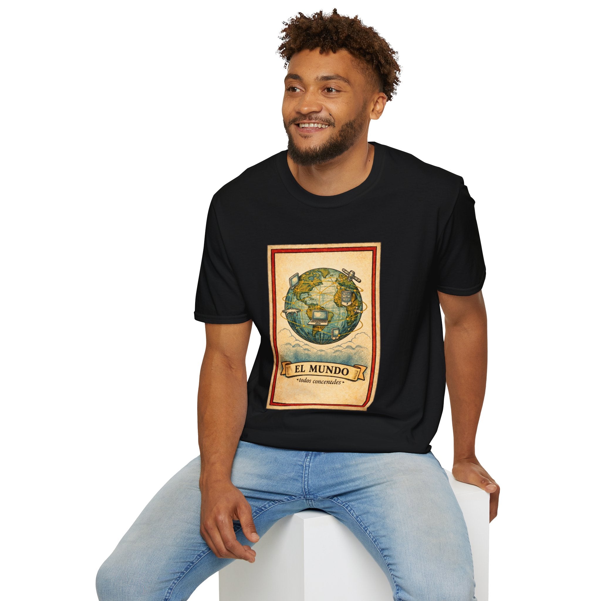 El Mundo Vintage Globe T-Shirt — Retro Travel Map Tee