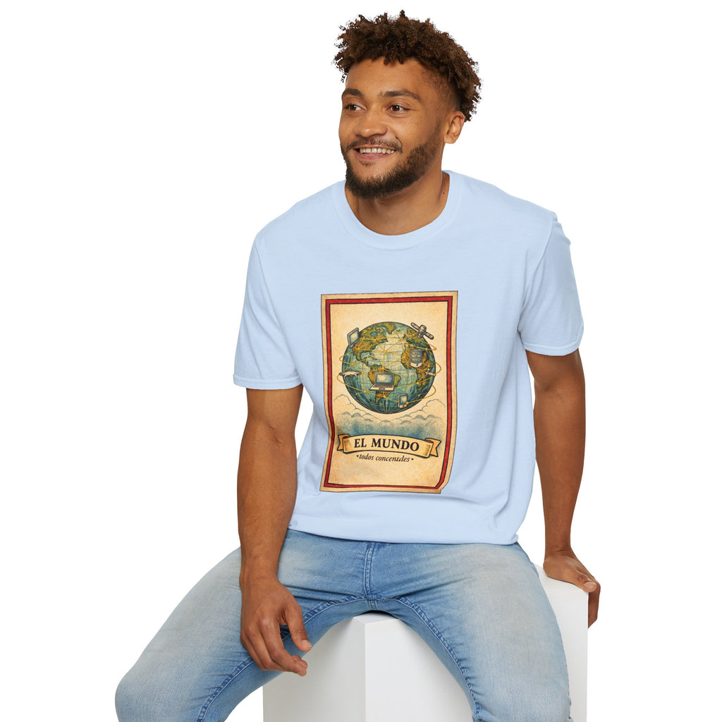 El Mundo Vintage Globe T-Shirt — Retro Travel Map Tee