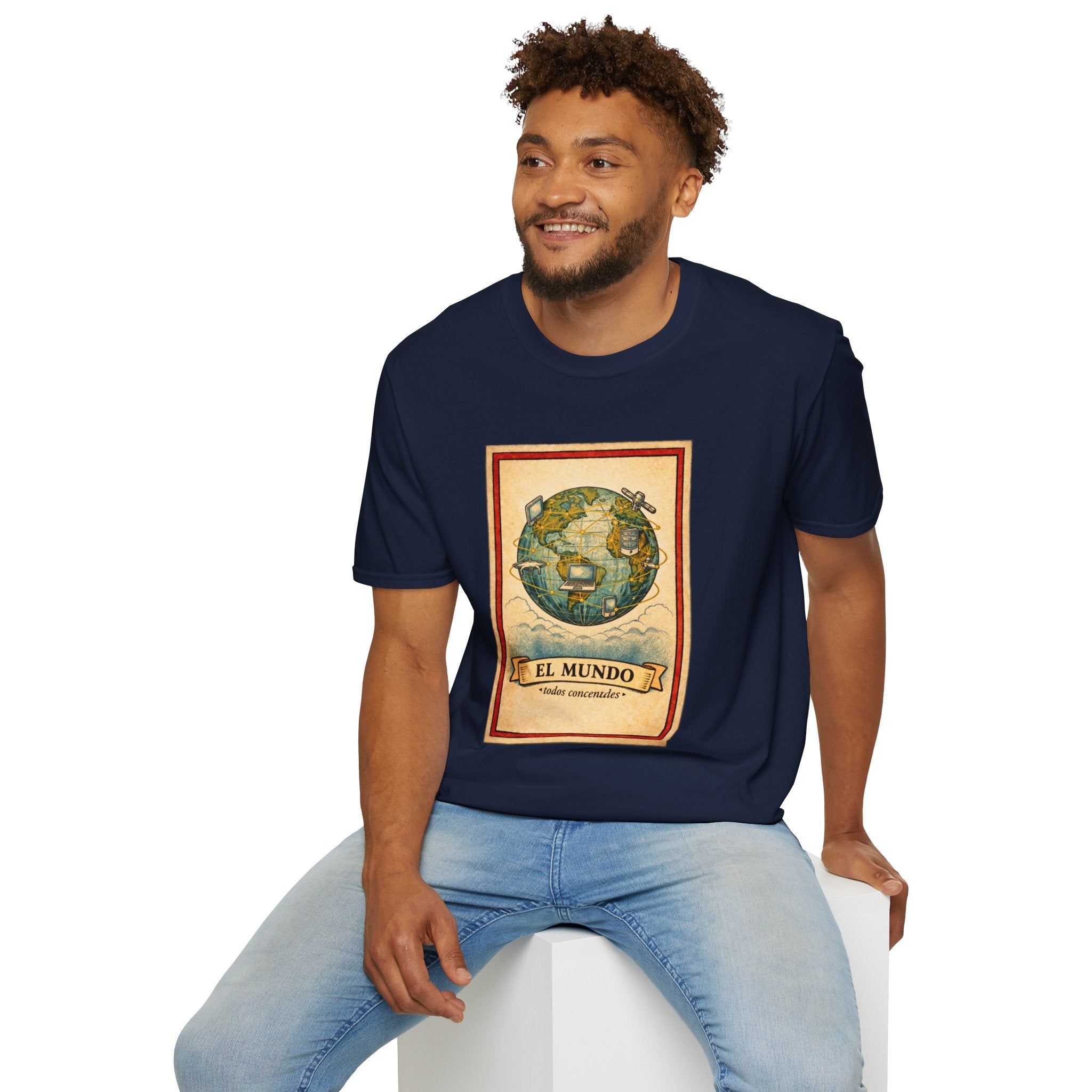 El Mundo Vintage Globe T-Shirt — Retro Travel Map Tee