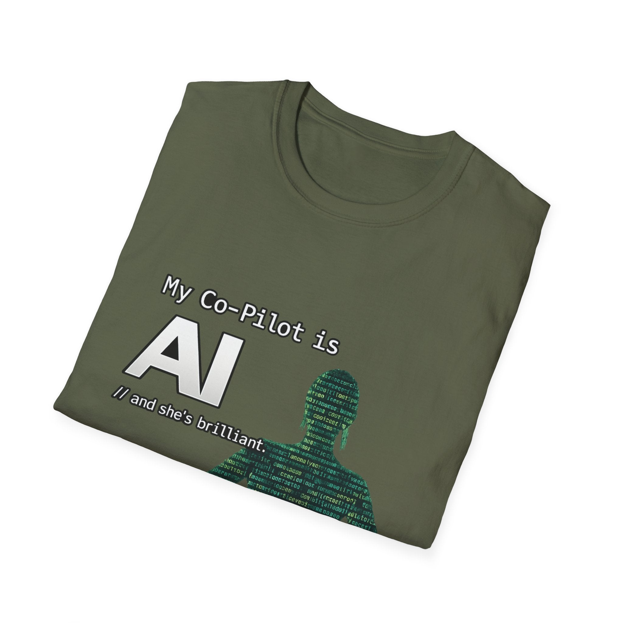 AI Co-Pilot T-Shirt — "My Co-Pilot is AI" Tech Humor Tee