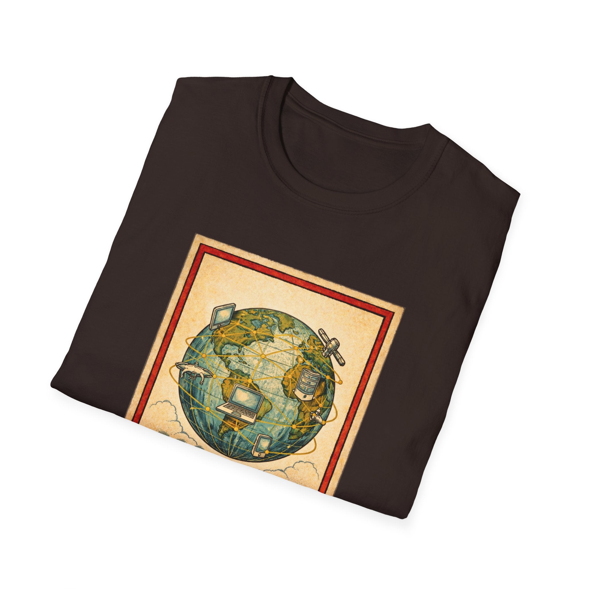 El Mundo Vintage Globe T-Shirt — Retro Travel Map Tee