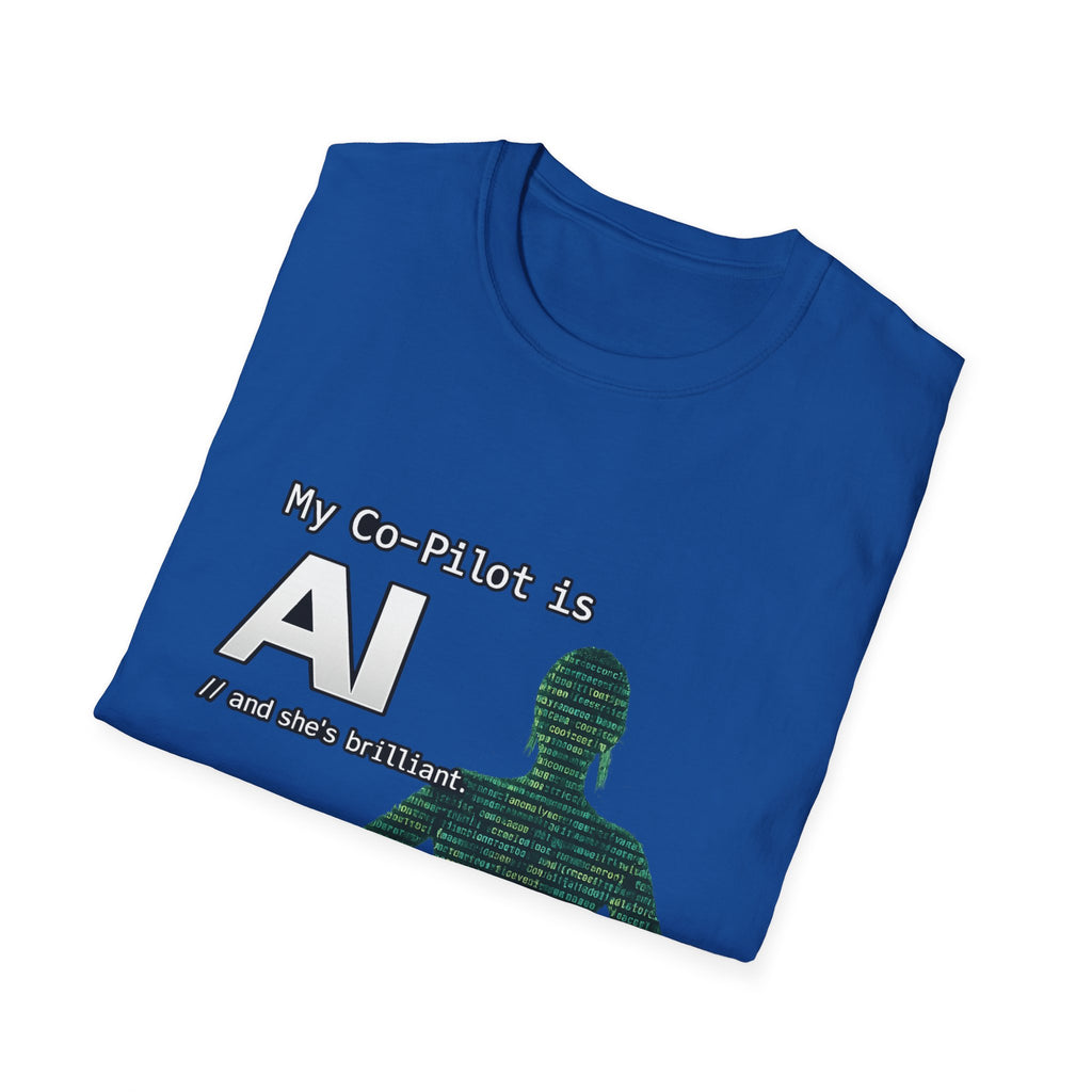 AI Co-Pilot T-Shirt — "My Co-Pilot is AI" Tech Humor Tee