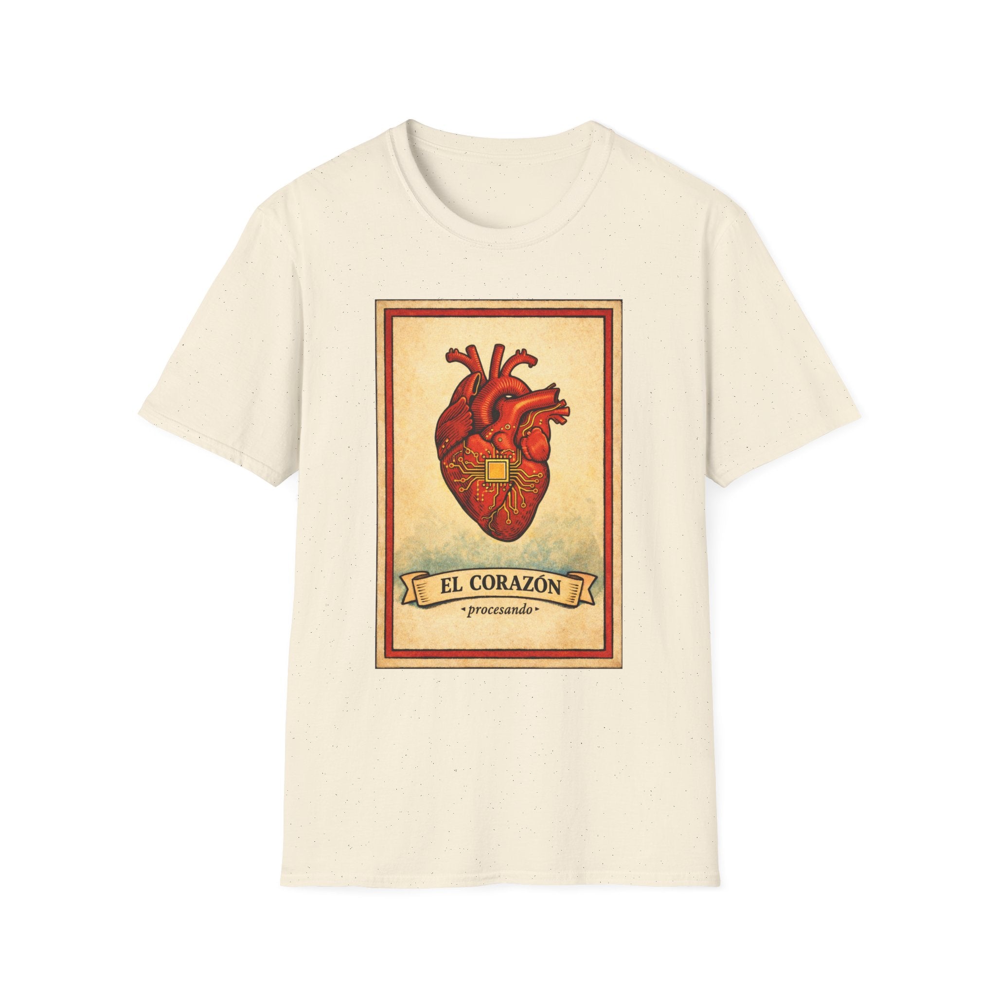 Anatomical Heart Lotería Tee — "El Corazón" Vintage Card Graphic T-Shirt