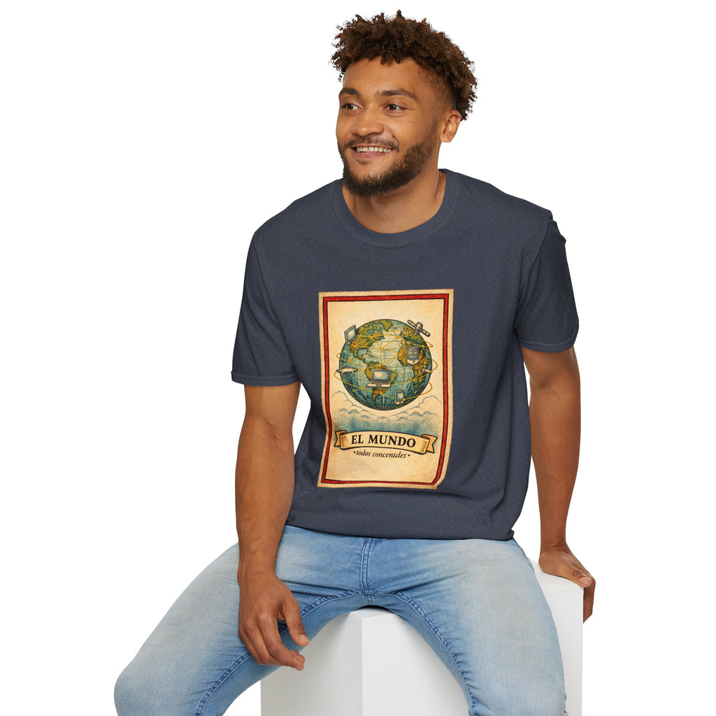 El Mundo Vintage Globe T-Shirt — Retro Travel Map Tee
