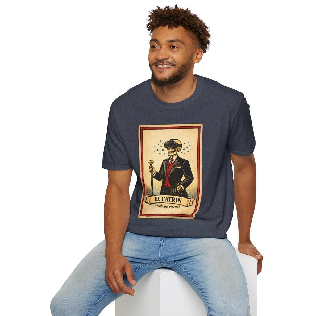 El Catrín Vintage Graphic T-Shirt — Día de los Muertos Gentleman Design