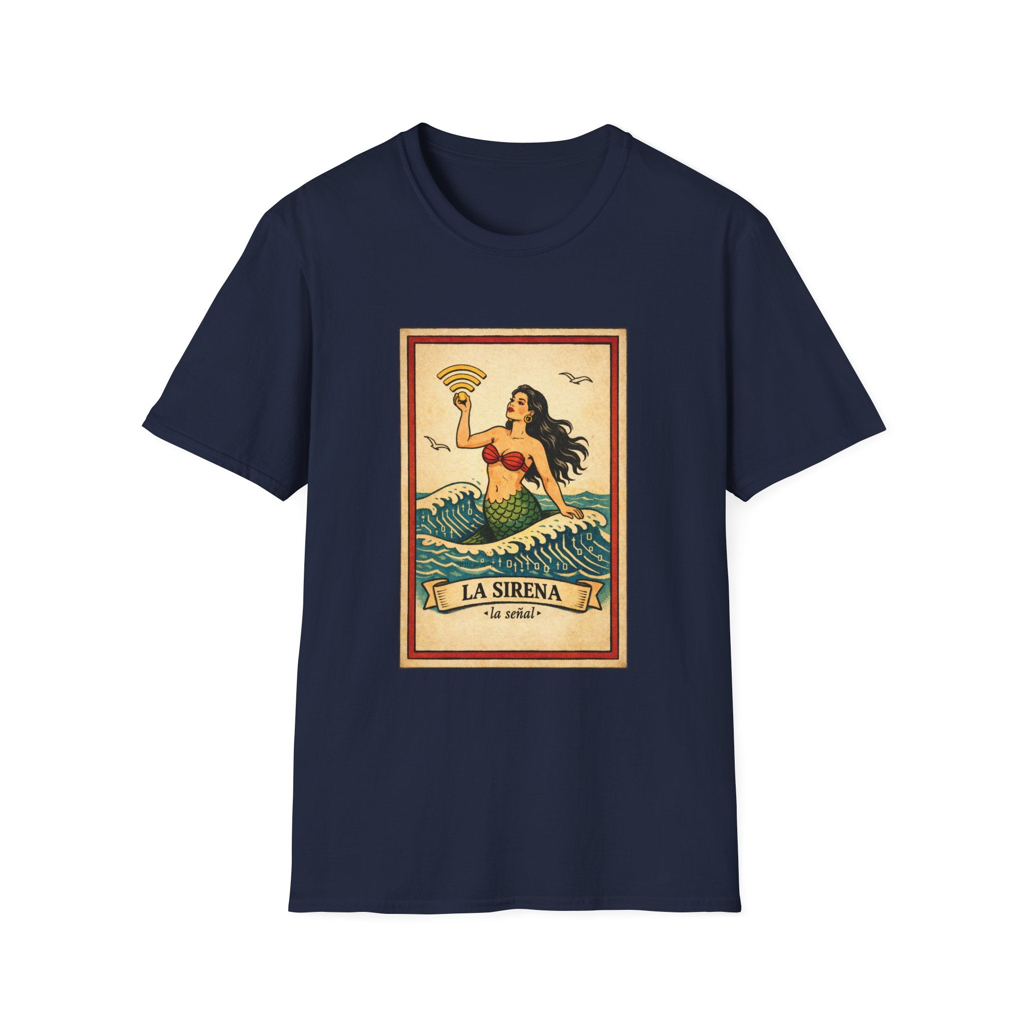 La Sirena Mermaid Tee — Vintage Lotería Art T-Shirt